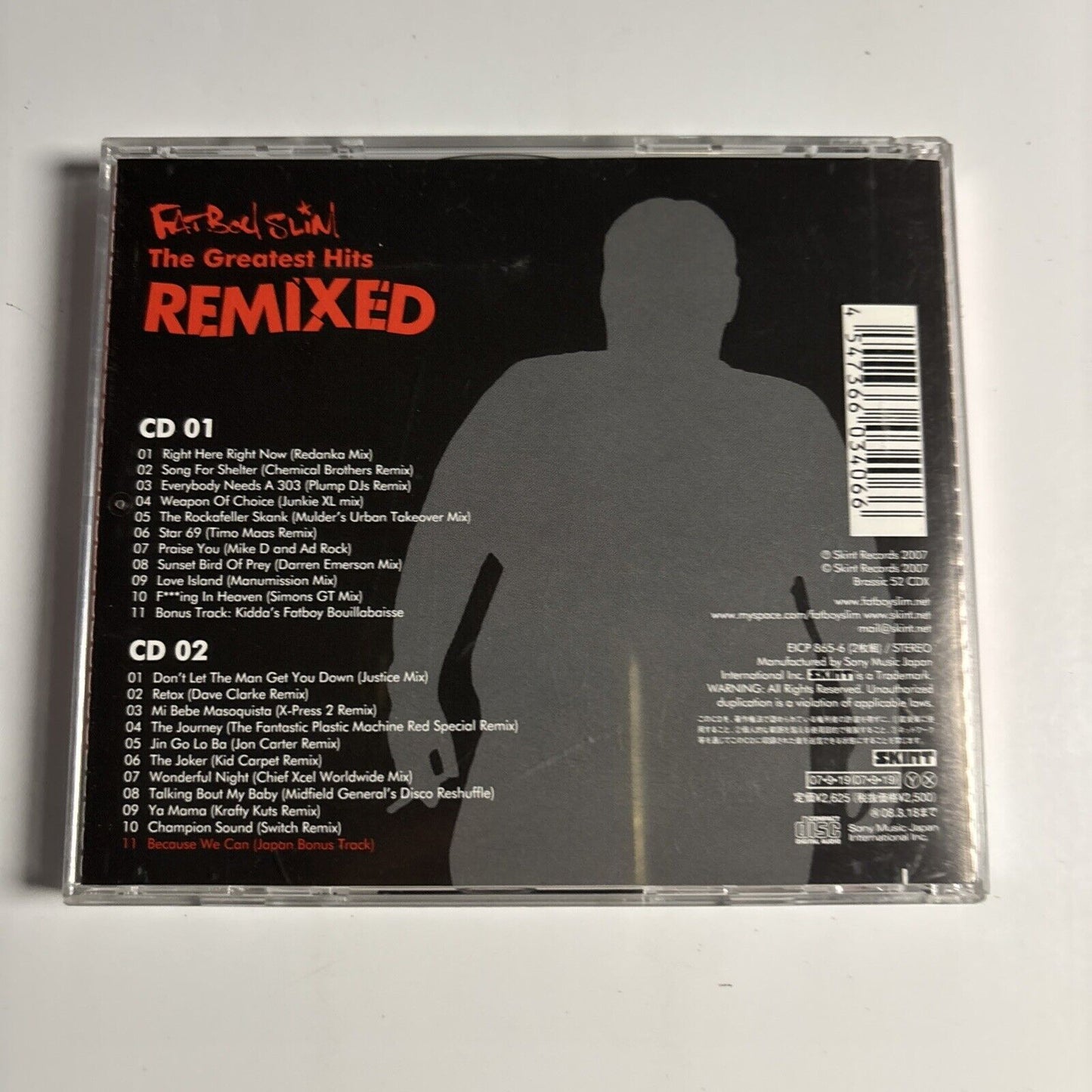 Fatboy Slim – The Greatest Hits Remixed (CD, 2007, 2-Disc) EICP 865~6 Japan
