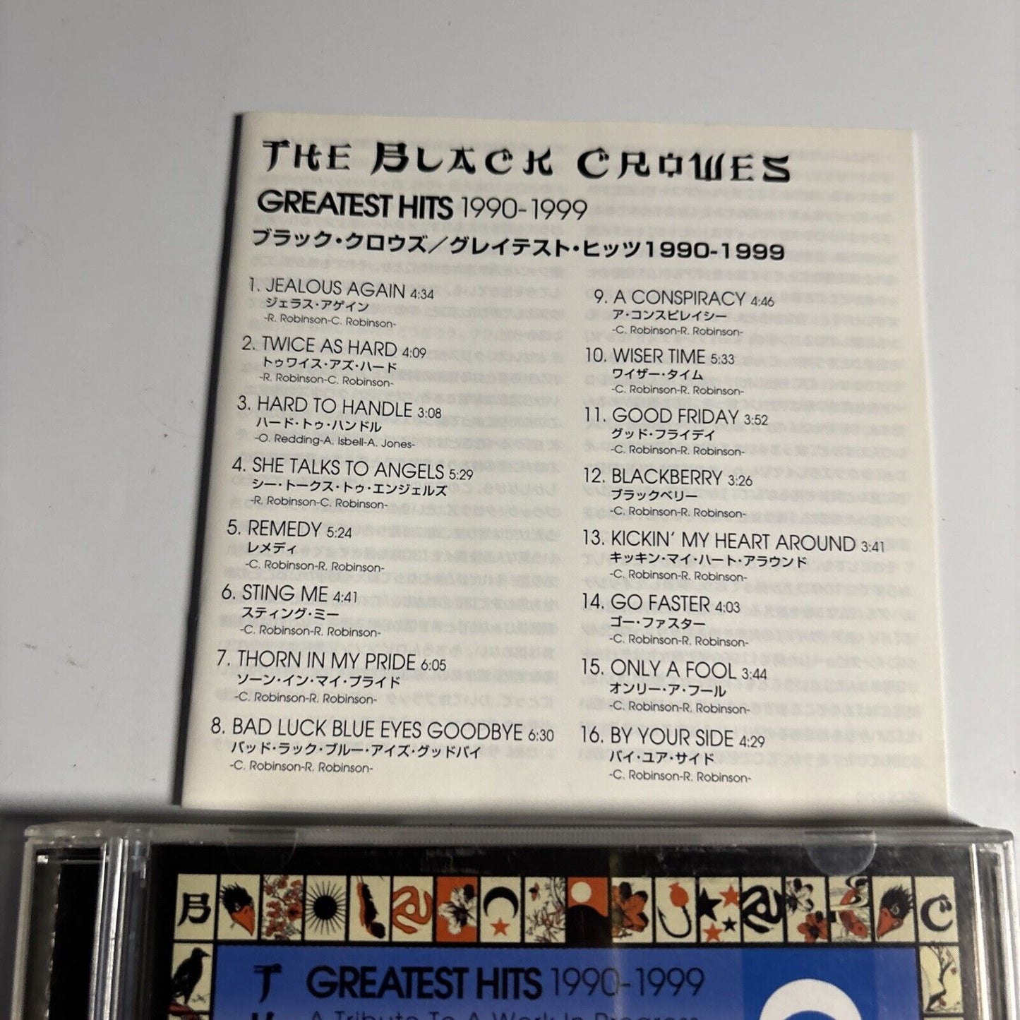The Black Crowes – Greatest Hits 1990-1999 (CD, 2000) SRCS 2290 Japan