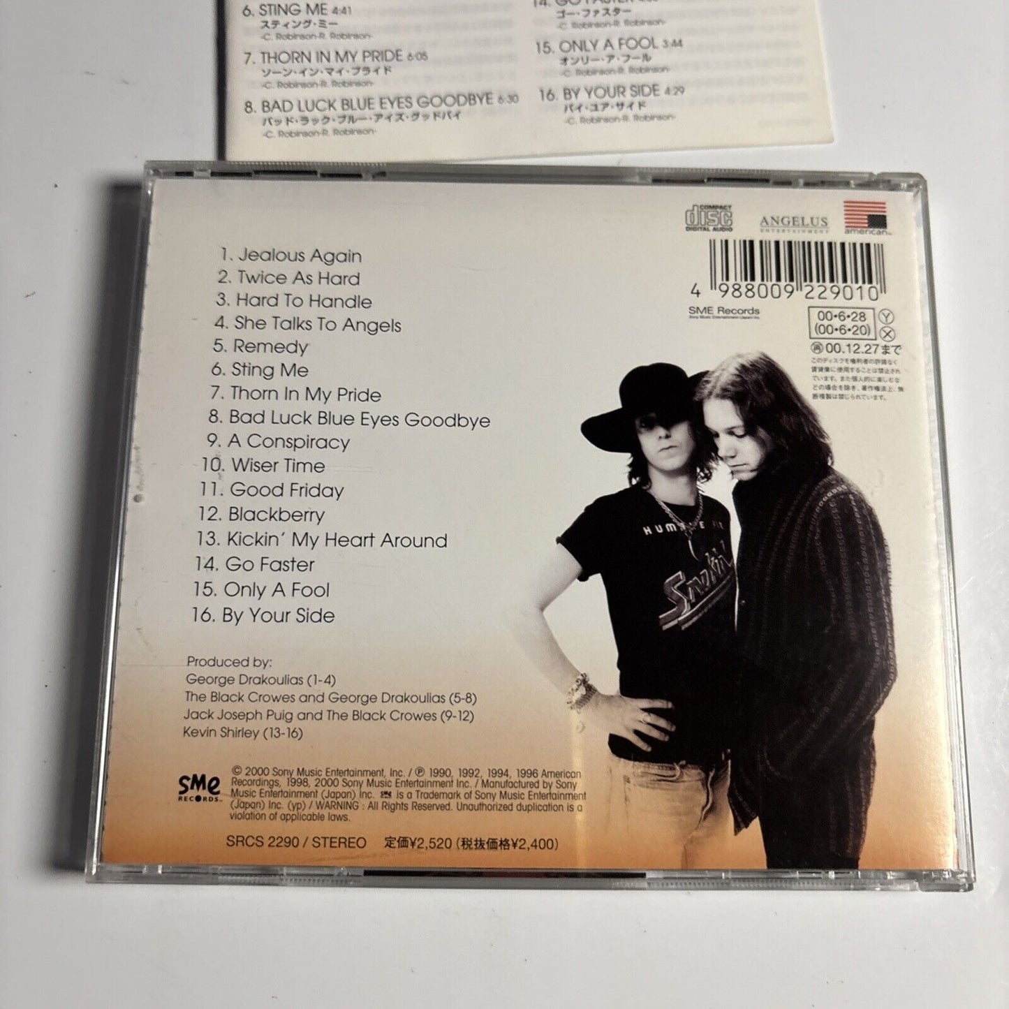 The Black Crowes – Greatest Hits 1990-1999 (CD, 2000) SRCS 2290 Japan