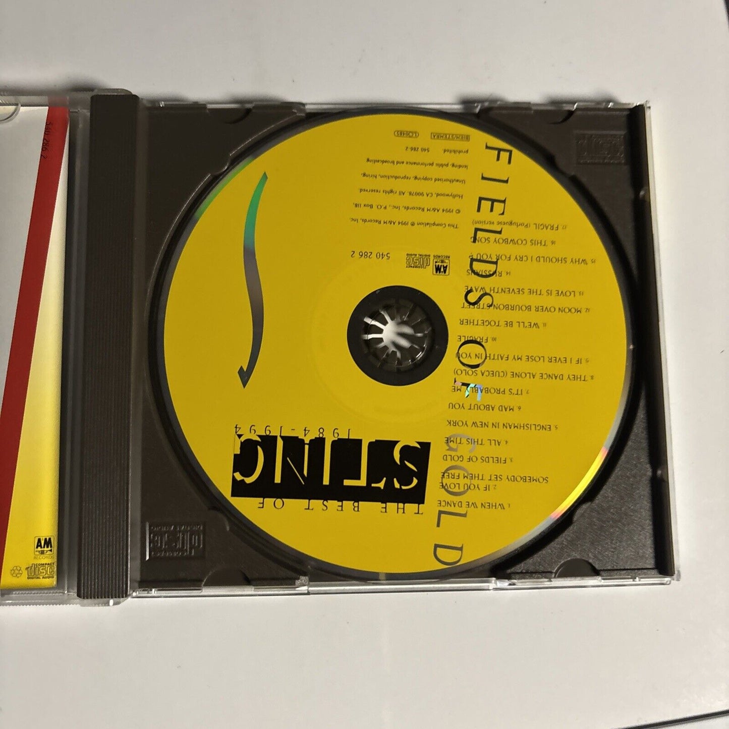 Sting – Fields Of Gold: The Best Of Sting 1984 - 1994 (CD, 1994) 540 321 2