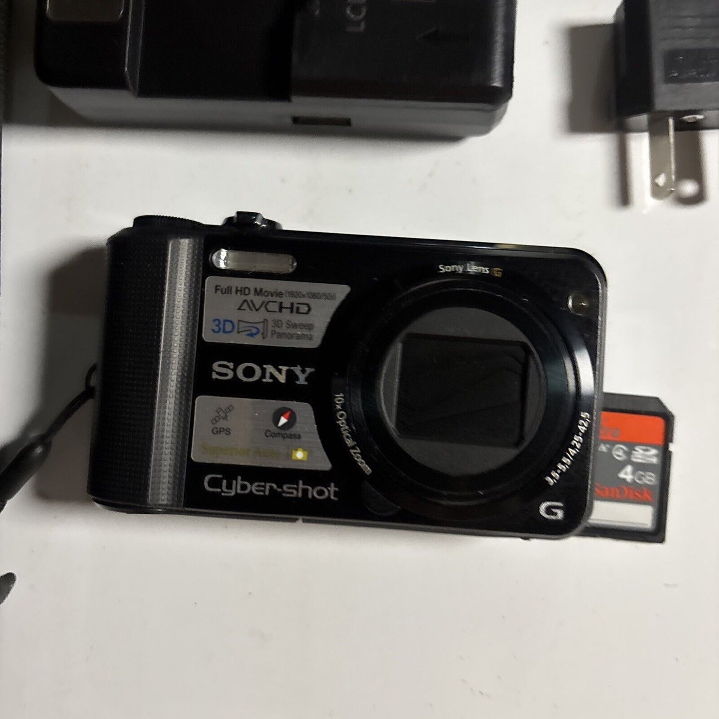 Sony Cyber-Shot DSC-HX7V Digital Camera GPS Charger 4GB SD Card Case 16.2MP