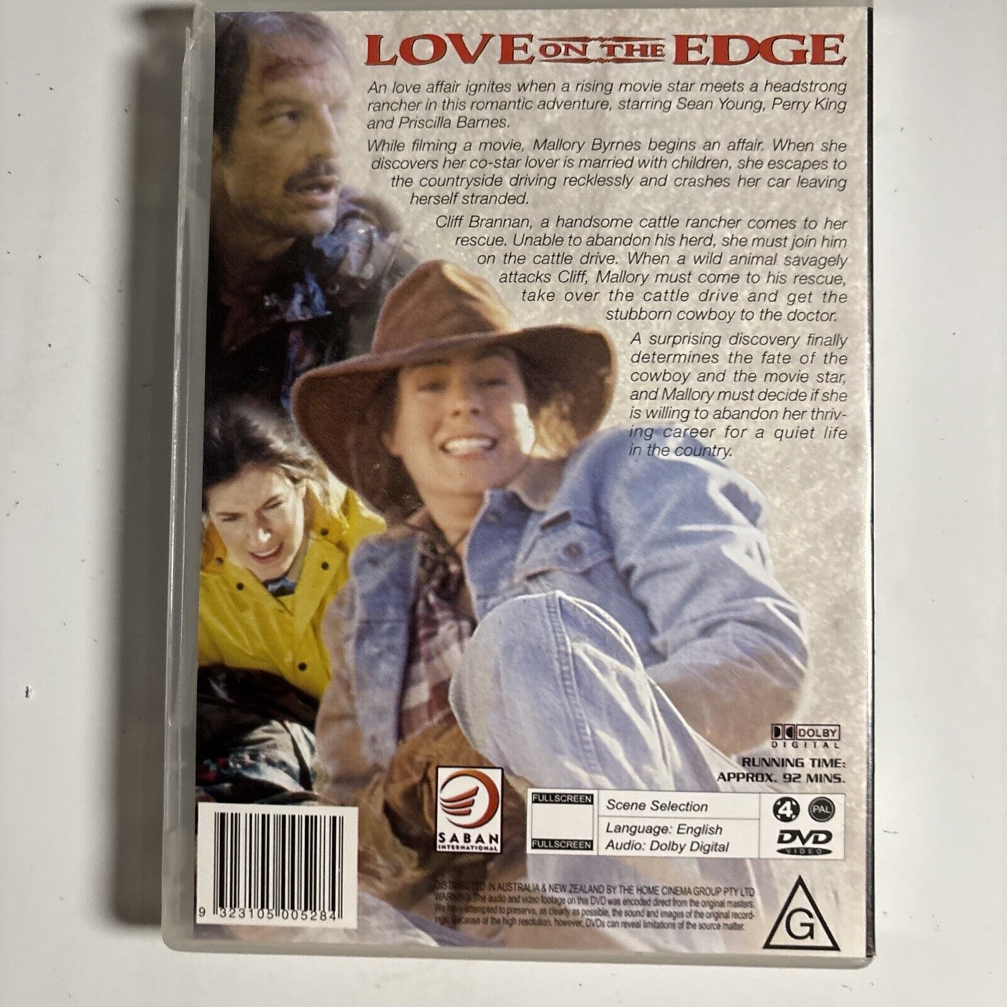 Love on the Edge (DVD, 1998) Sean Young Region 4