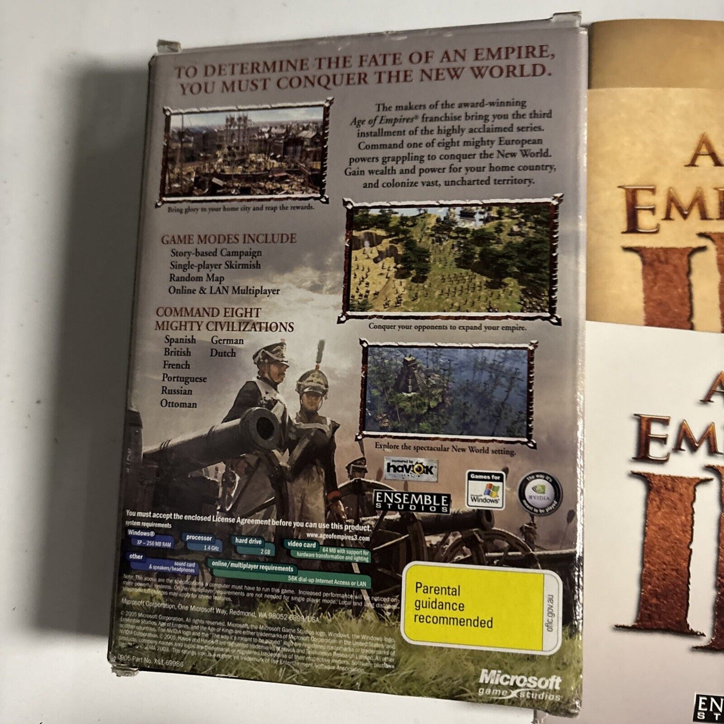 Age Of Empires III 3 PC CDROM Windows XP Computer Game Microsoft Australia 2007