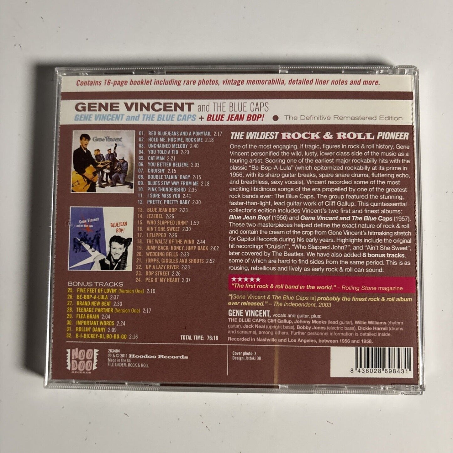 Gene Vincent And The Blue Caps Plus Bluejean Bop! (CD, 2011)