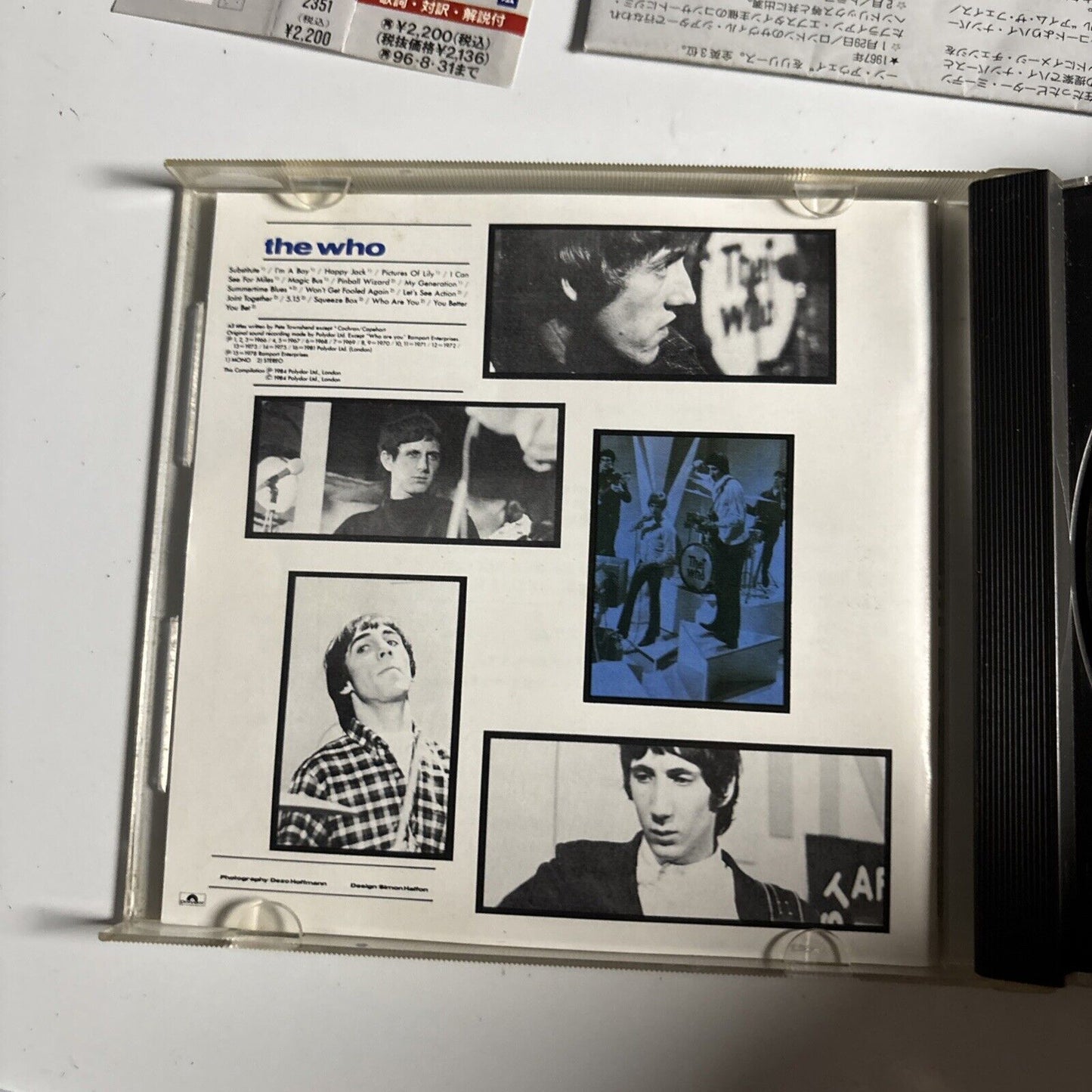 The Who – The Singles (CD, 1994) POCP-2351  Japan obi