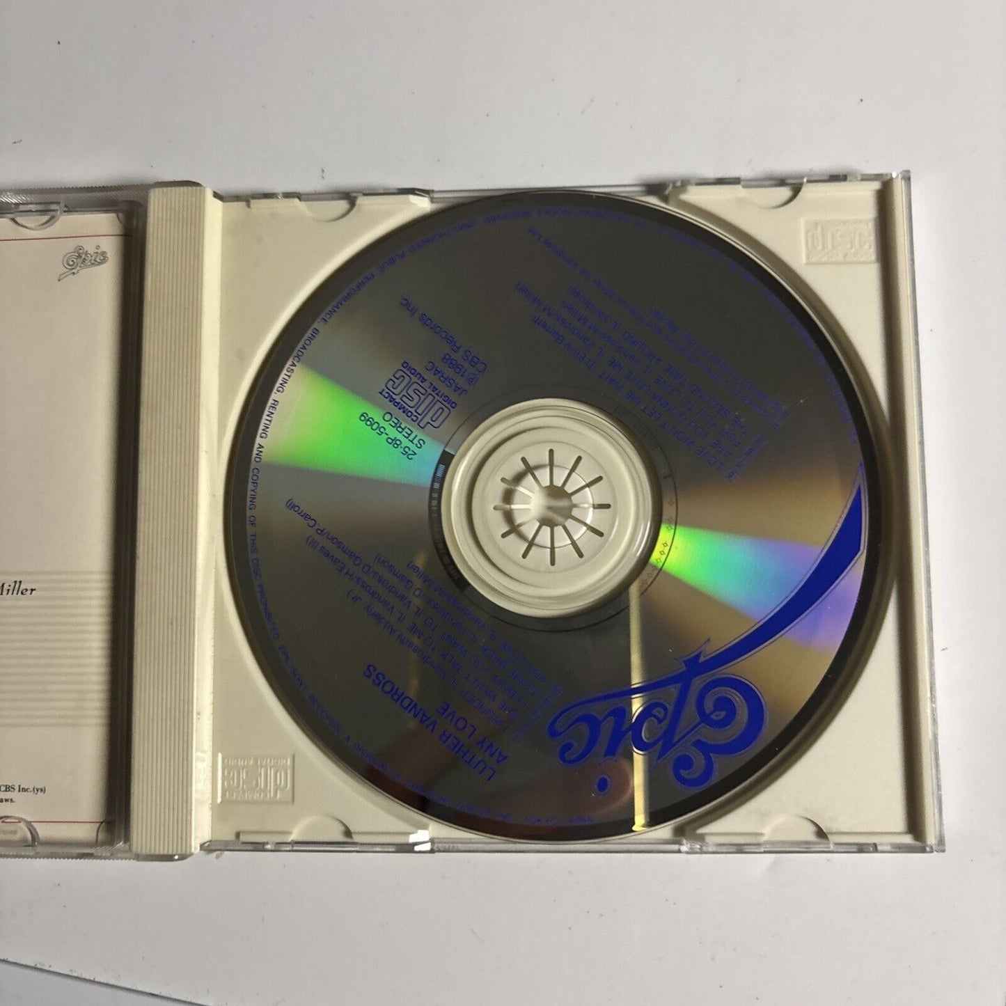 Luther Vandross – Any Love (CD, 1988) 25-8p-5099 Japan