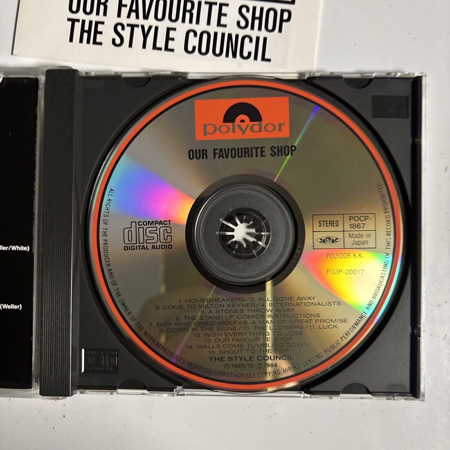 The Style Council – Our Favourite Shop (CD, 1985) pocp-1867 Japan