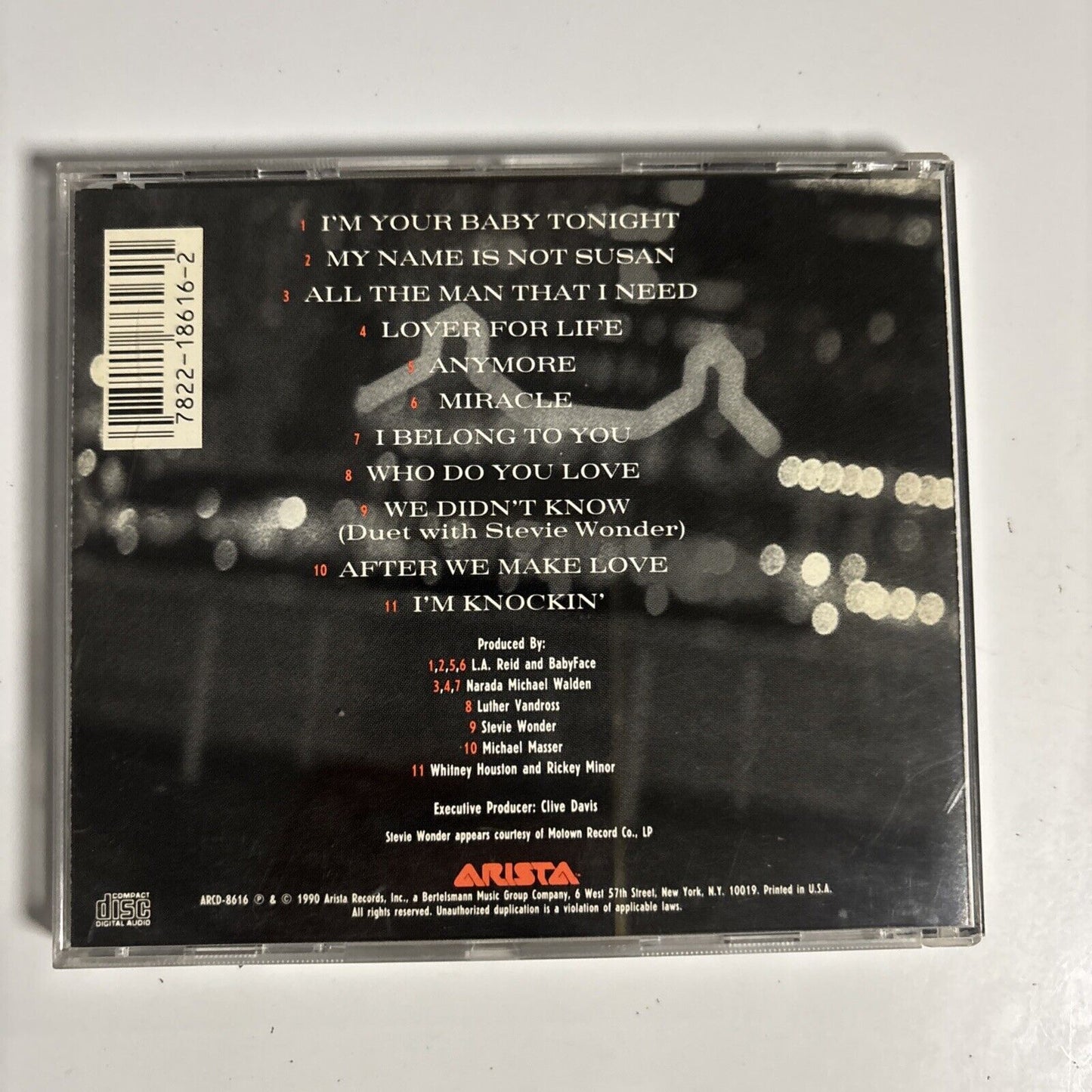 Whitney Houston – I'm Your Baby Tonight (CD, 1990) bvca-9  Japan