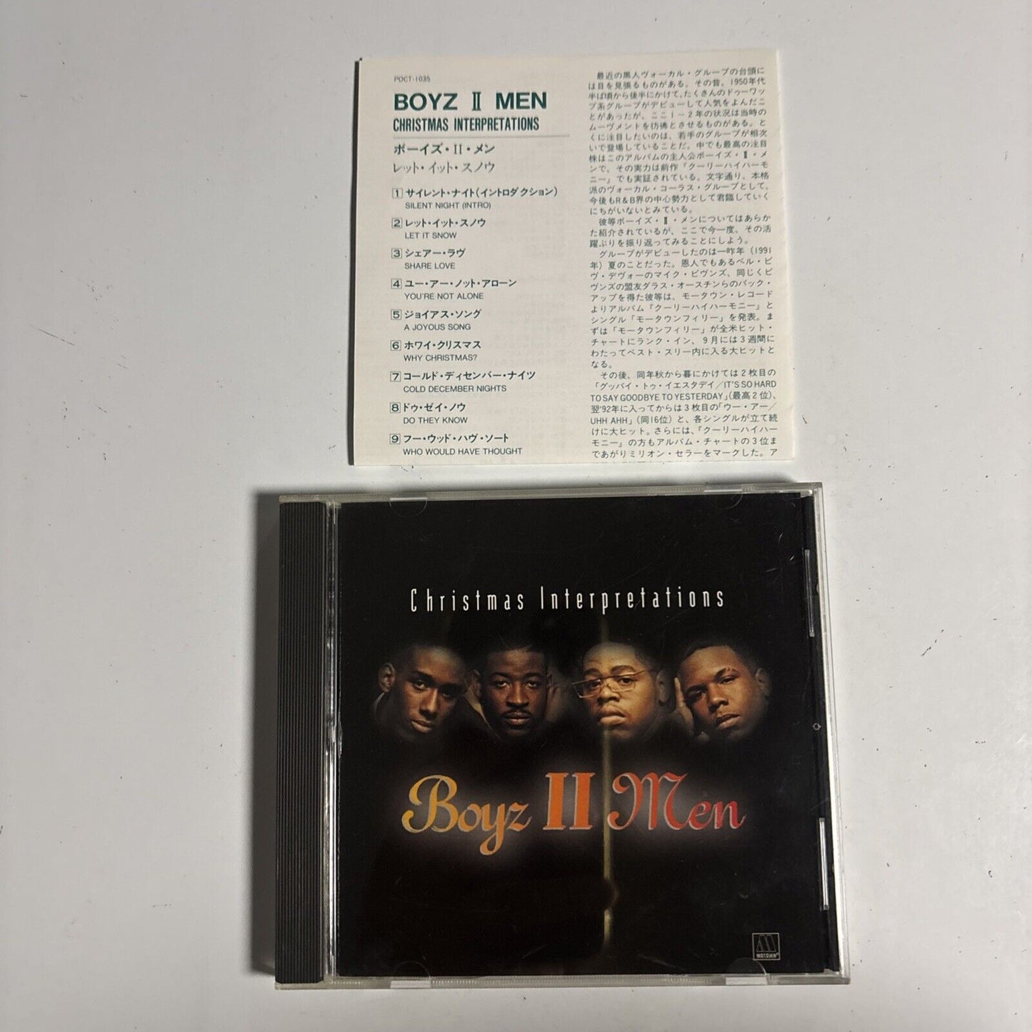 Boyz II Men – Christmas Interpretations (CD, 1993) poct-1035 Japan