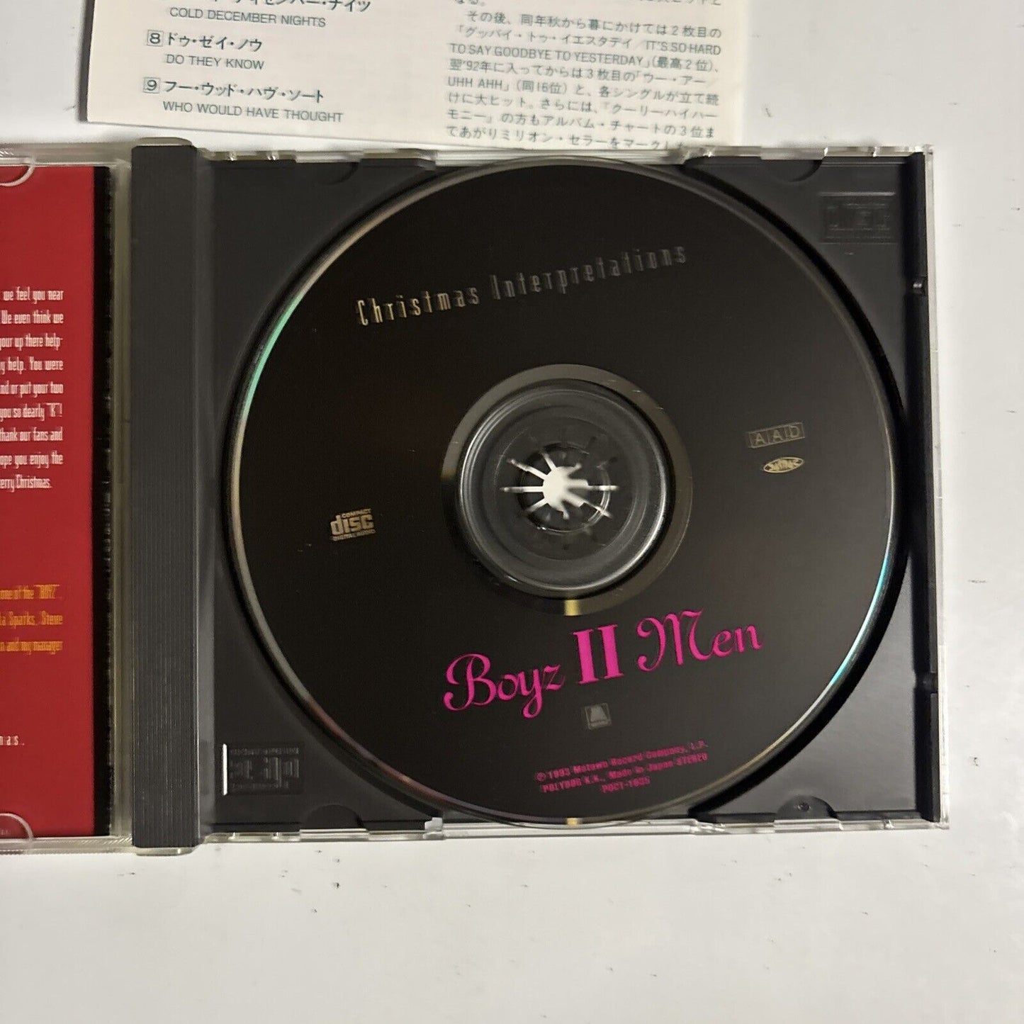 Boyz II Men – Christmas Interpretations (CD, 1993) poct-1035 Japan