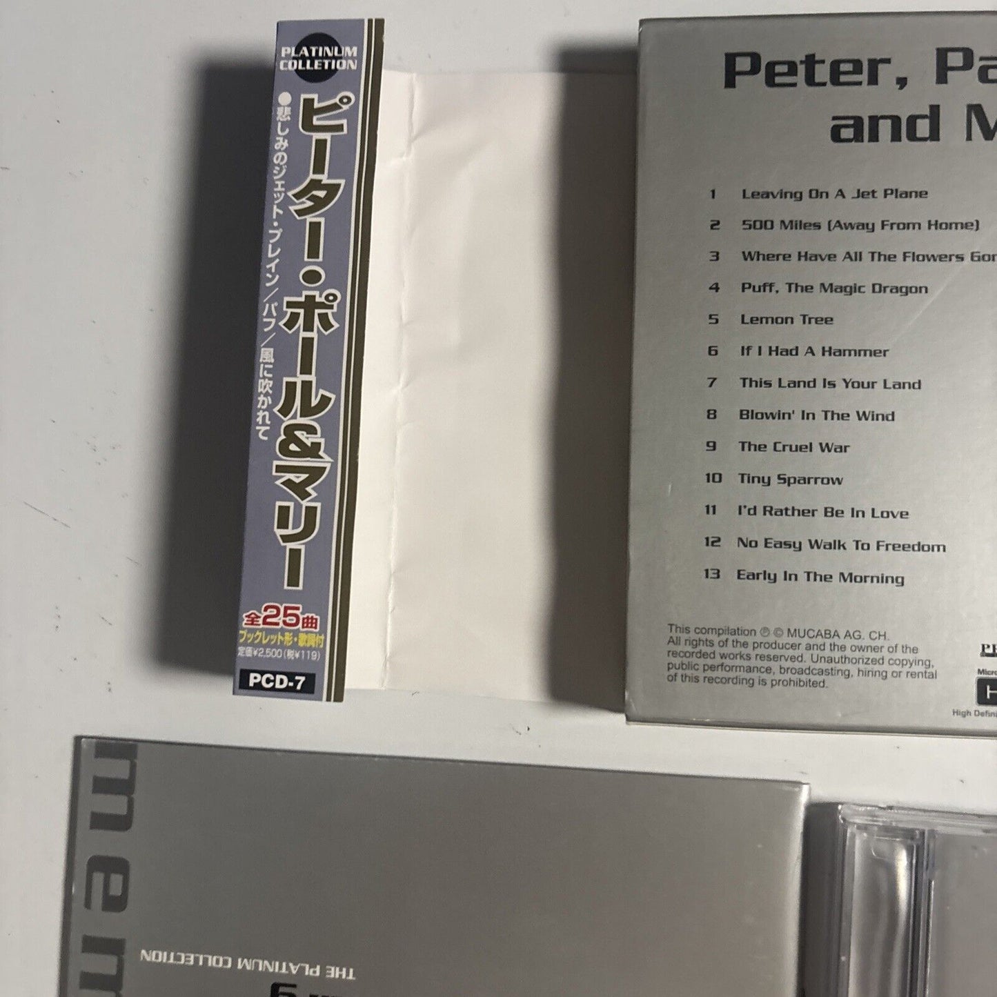 Peter, Paul And Mary – Platinum Collection (CD, HDCD, 2005) pcd-7 Japan obi HDCD