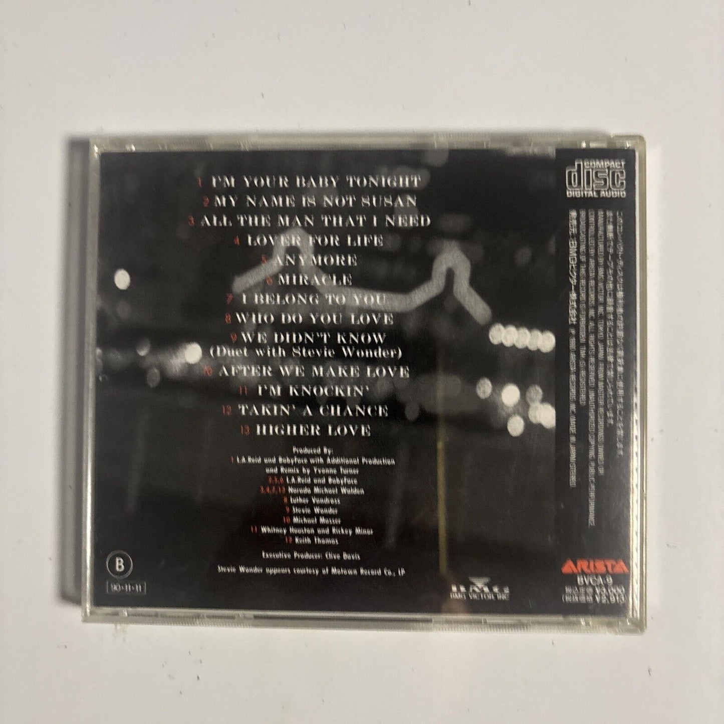 Whitney Houston – I'm Your Baby Tonight (CD, 1990) ARCD-8616