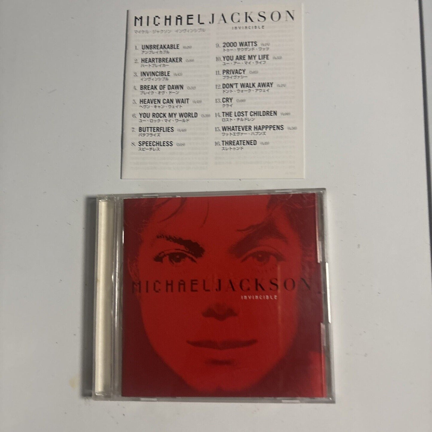 Michael Jackson – Invincible (2001, Red Artwork, CD) EICP 20 Japan