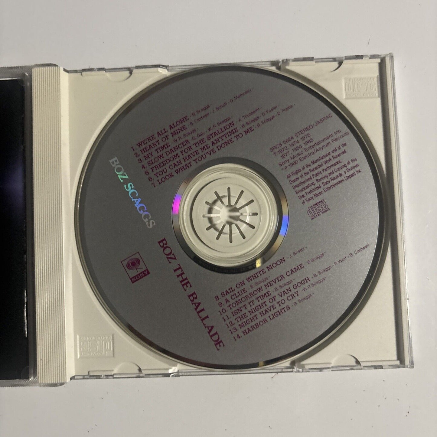 Boz Scaggs – Boz The Ballade (CD, 1992) srcs-5684 Japan
