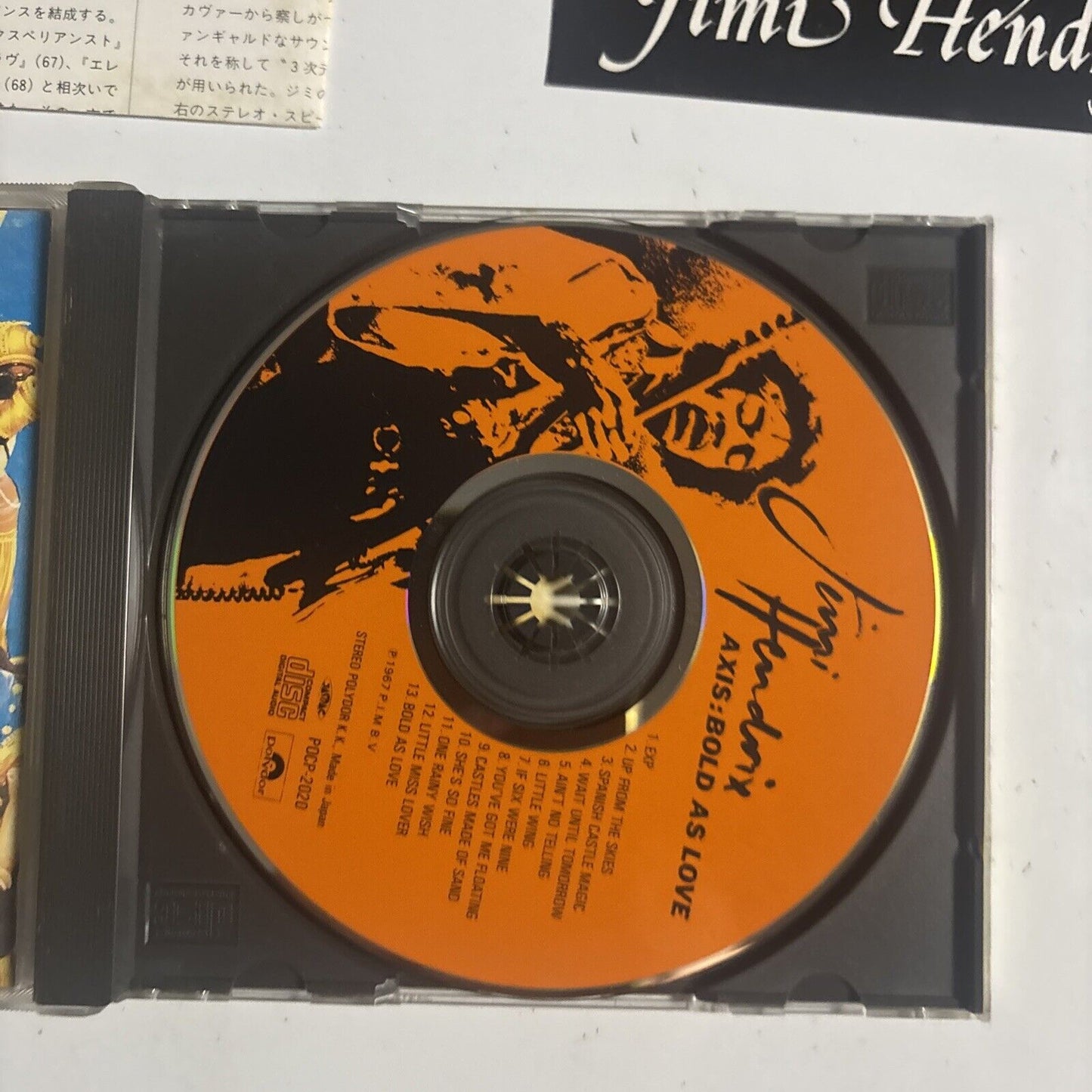The Jimi Hendrix Experience – Axis: Bold As Love (CD, 1991) pocp-2020 Japan