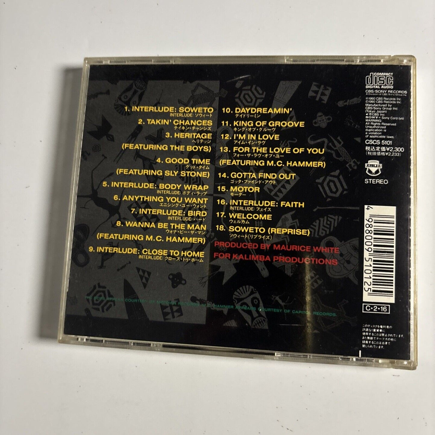 Earth, Wind & Fire – Heritage (CD, 1990) CSCS 5101 Japan
