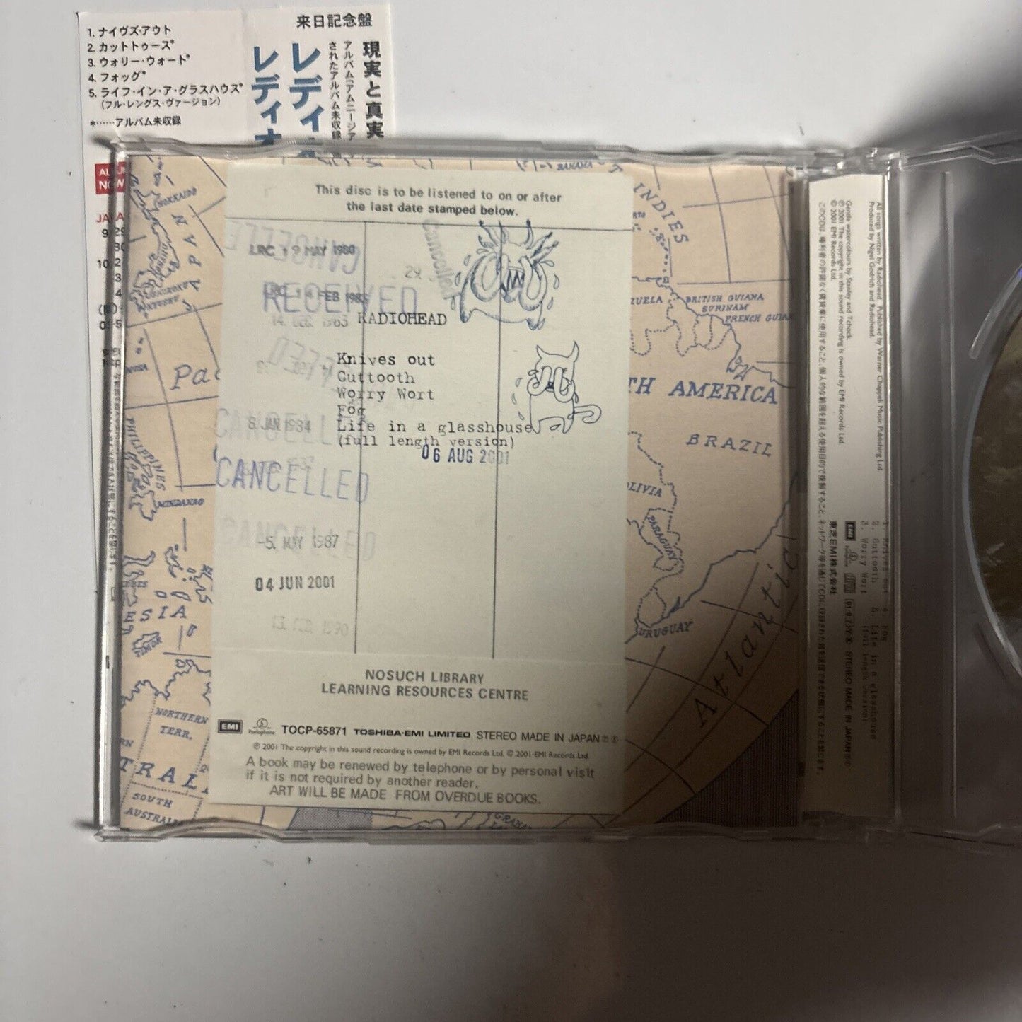 Radiohead – Knives Out (CD, 2001) tocp-65871 Japan obi