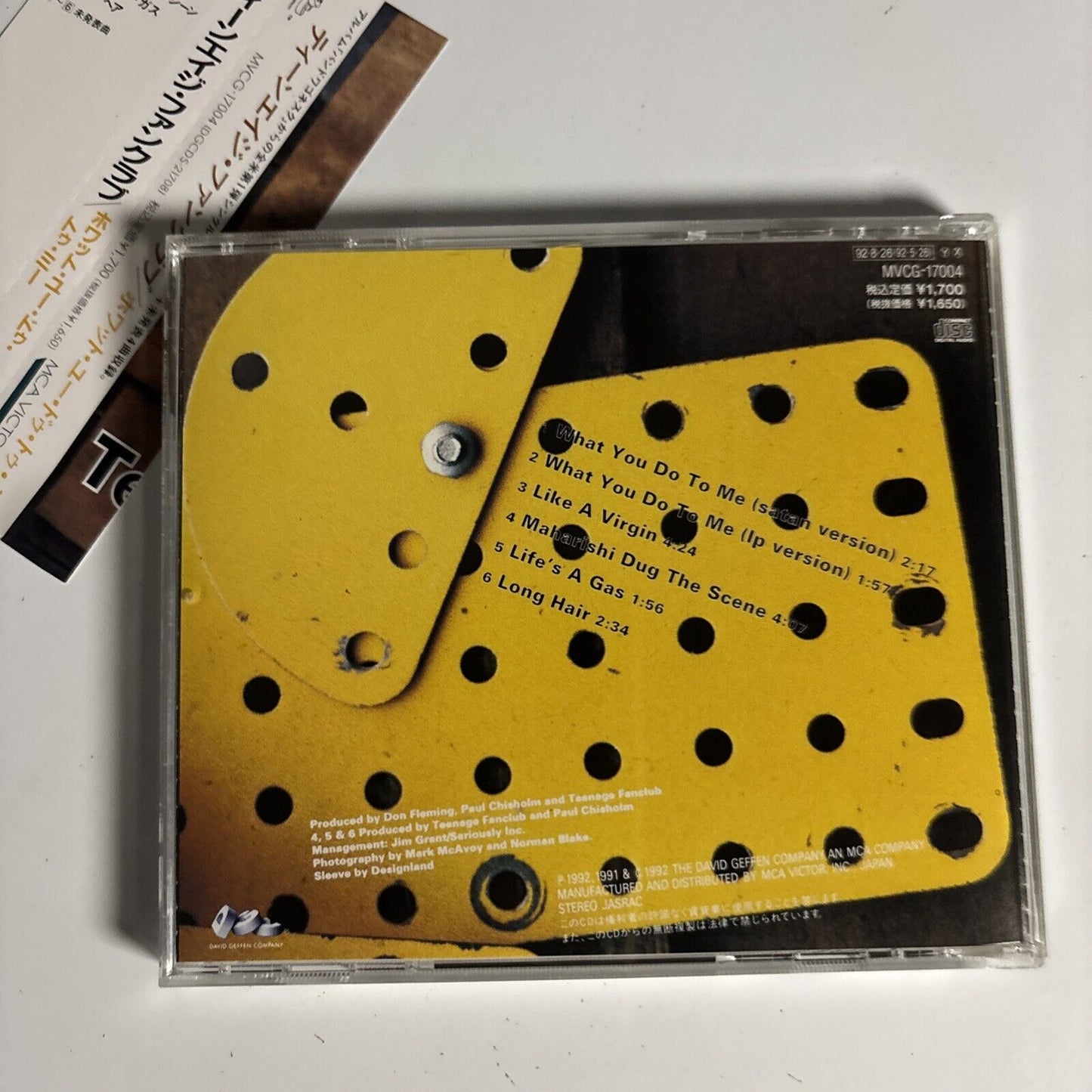 Teenage Fanclub – What You Do To Me (CD, 1992) mvcg-17004 Japan obi