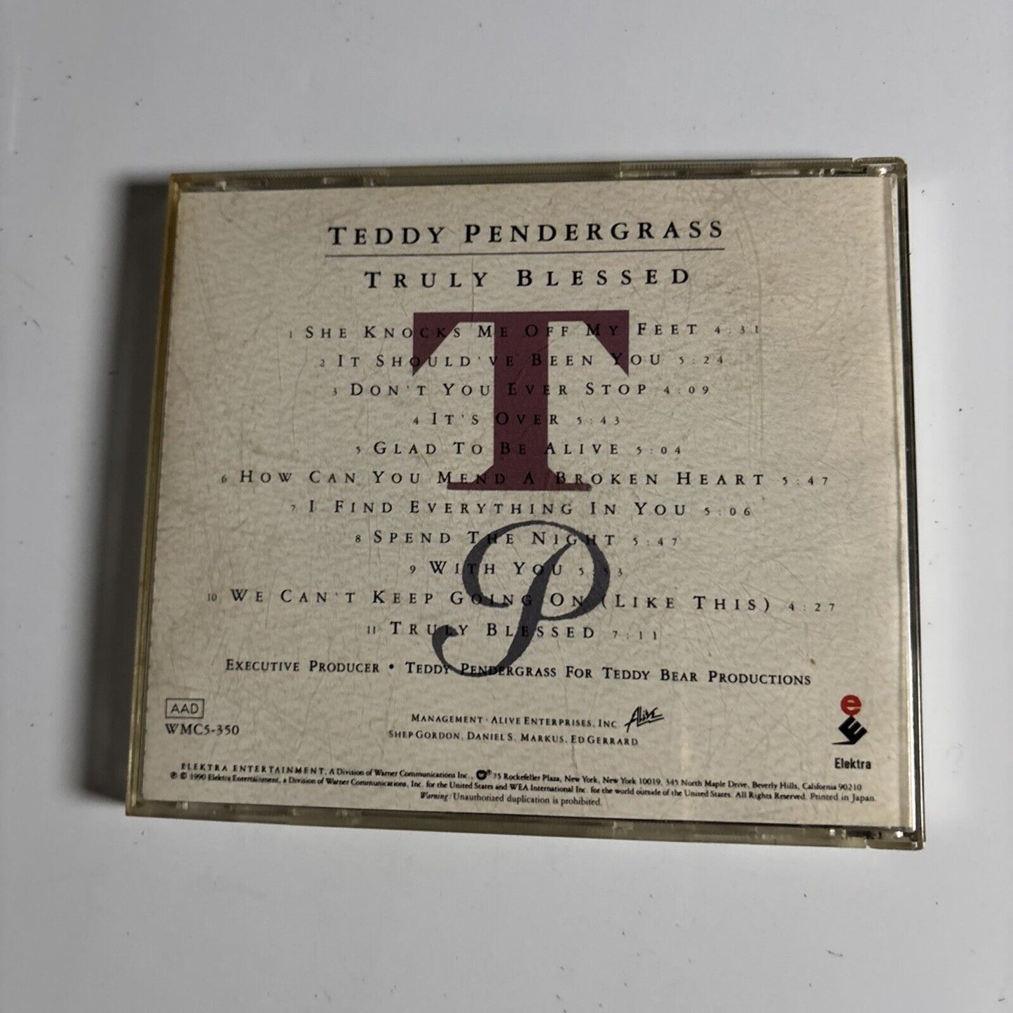 Teddy Pendergrass – Truly Blessed (CD, 1991) wmc5-350 Japan