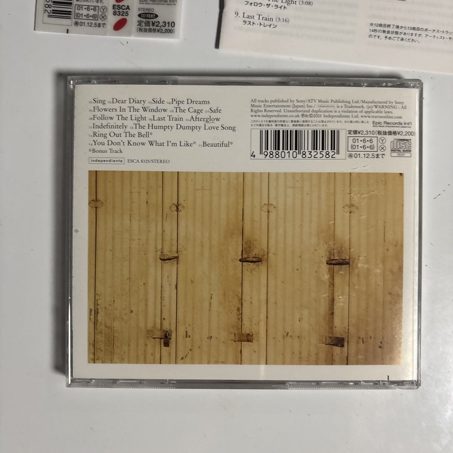 Travis – The Invisible Band (CD, 2001) esca-8325 Japan obi
