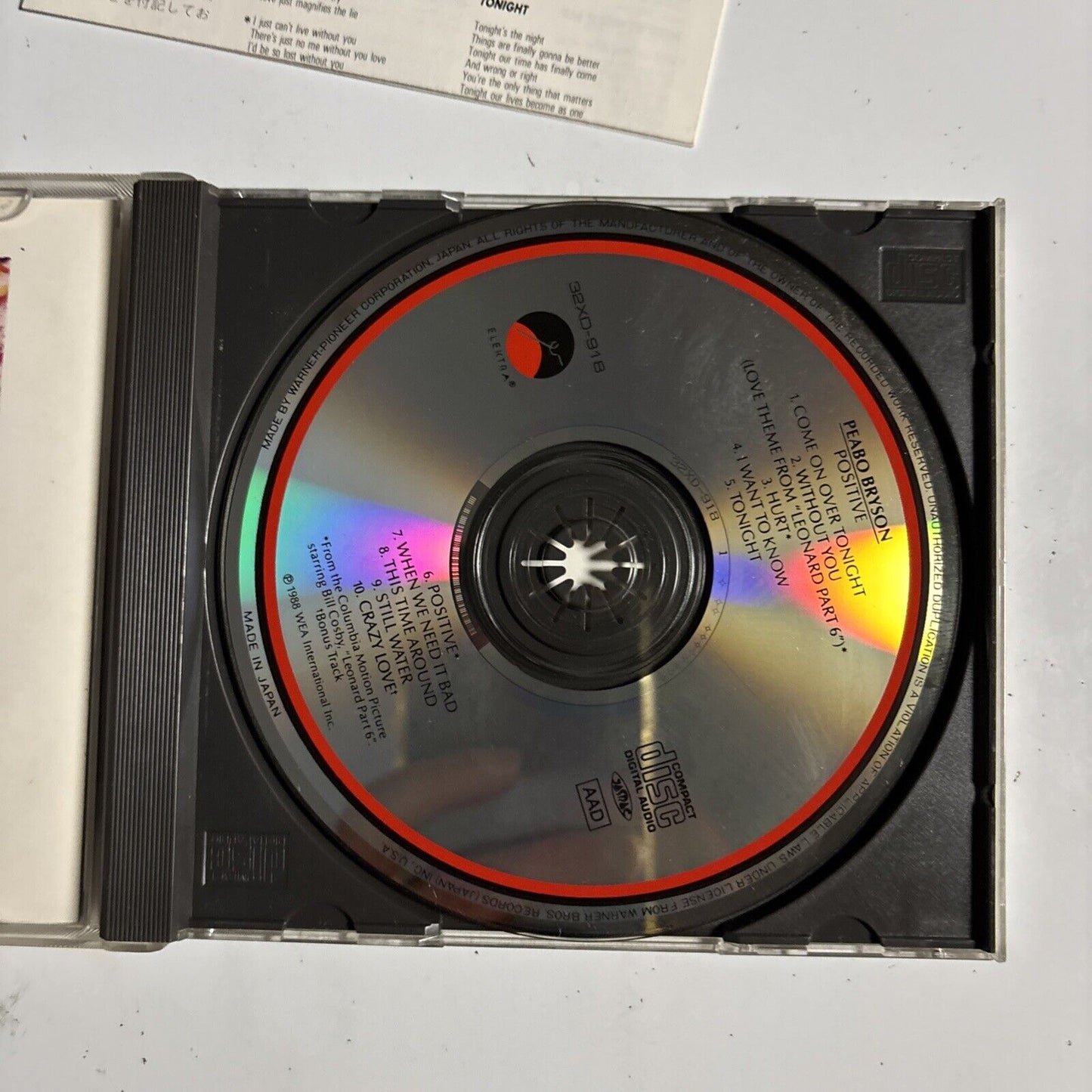 Peabo Bryson – Positive (CD, 1988) 32xd-918 Japan Bonus Track