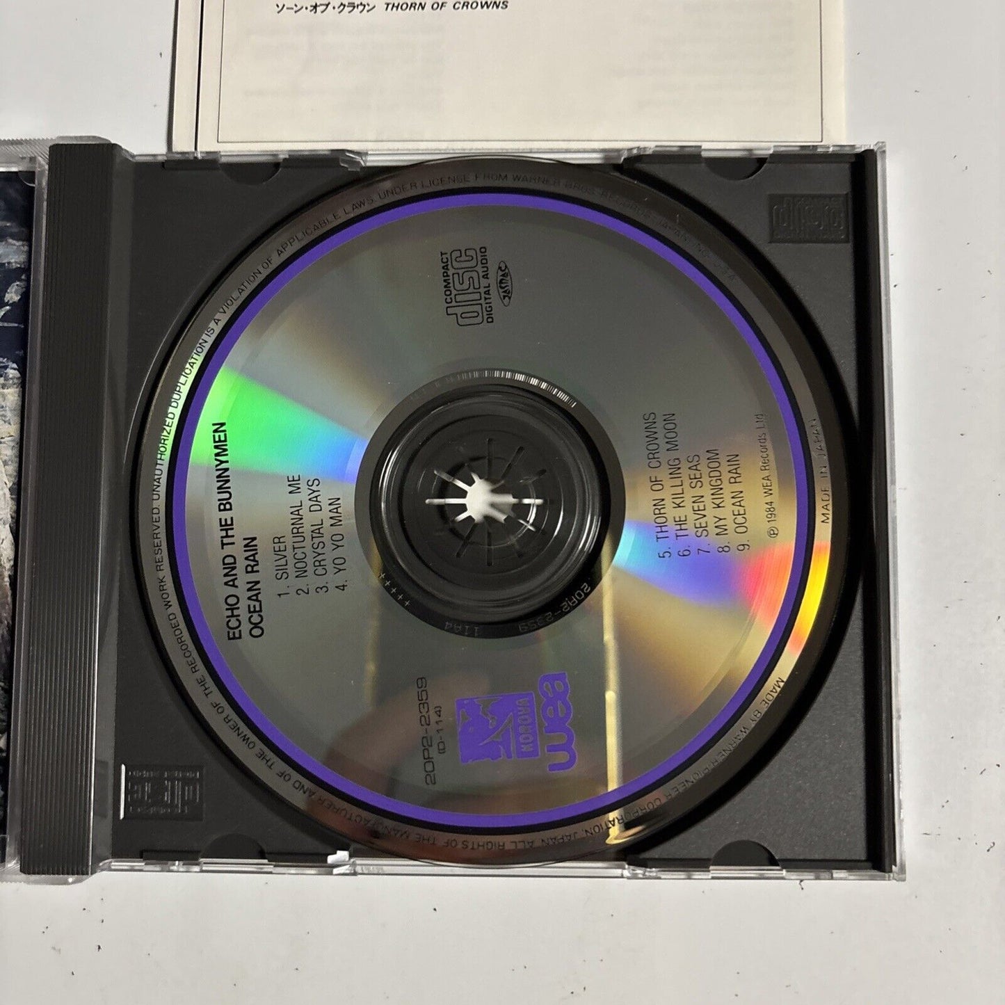 Echo & The Bunnymen – Ocean Rain (CD, 1988) 20p2-2359 Japan