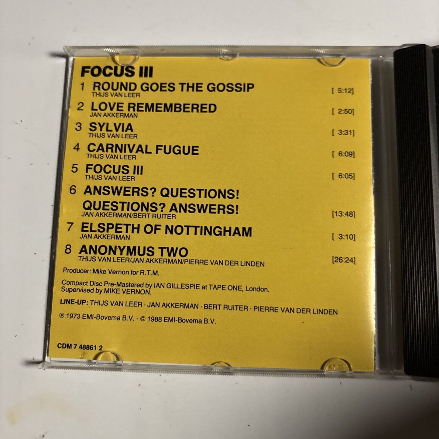 Focus – Focus 3 (CD, 1972) CDM 7 48861 2