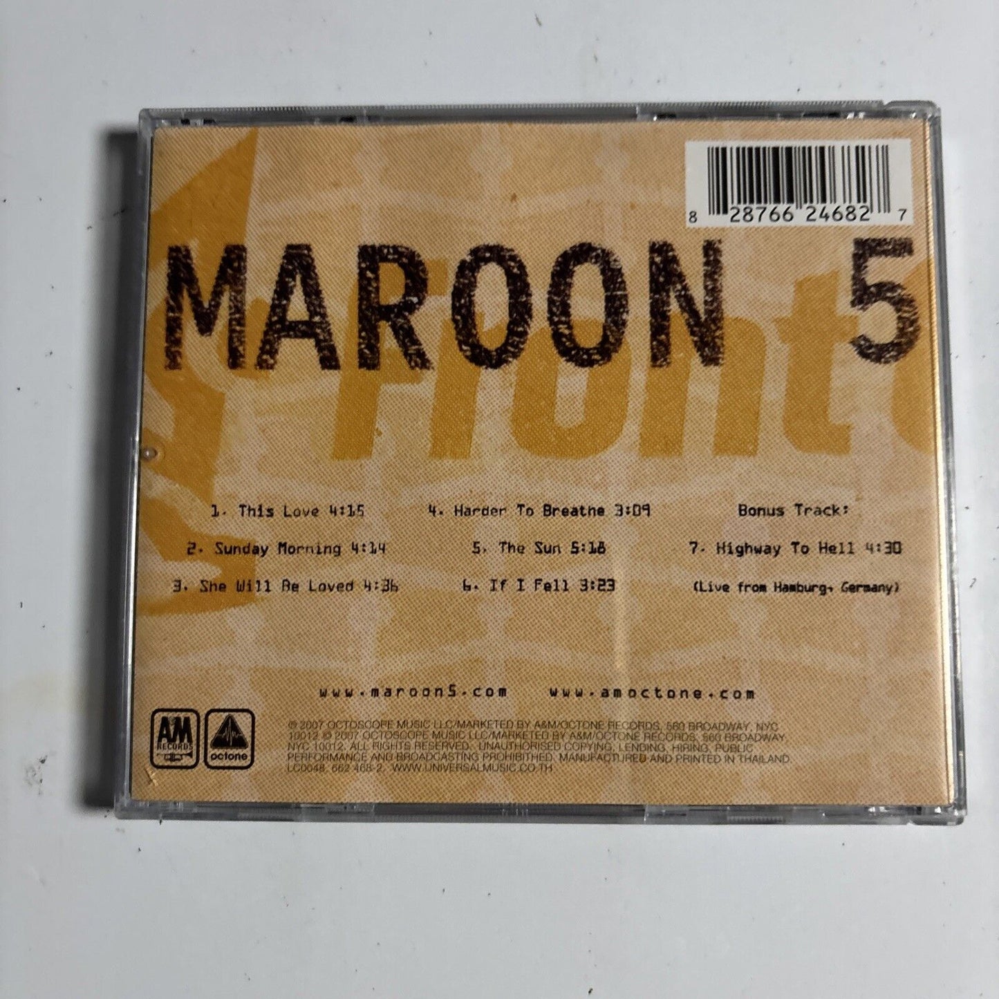 Maroon 5 – 1.22.03. Acoustic (CD, 2004)