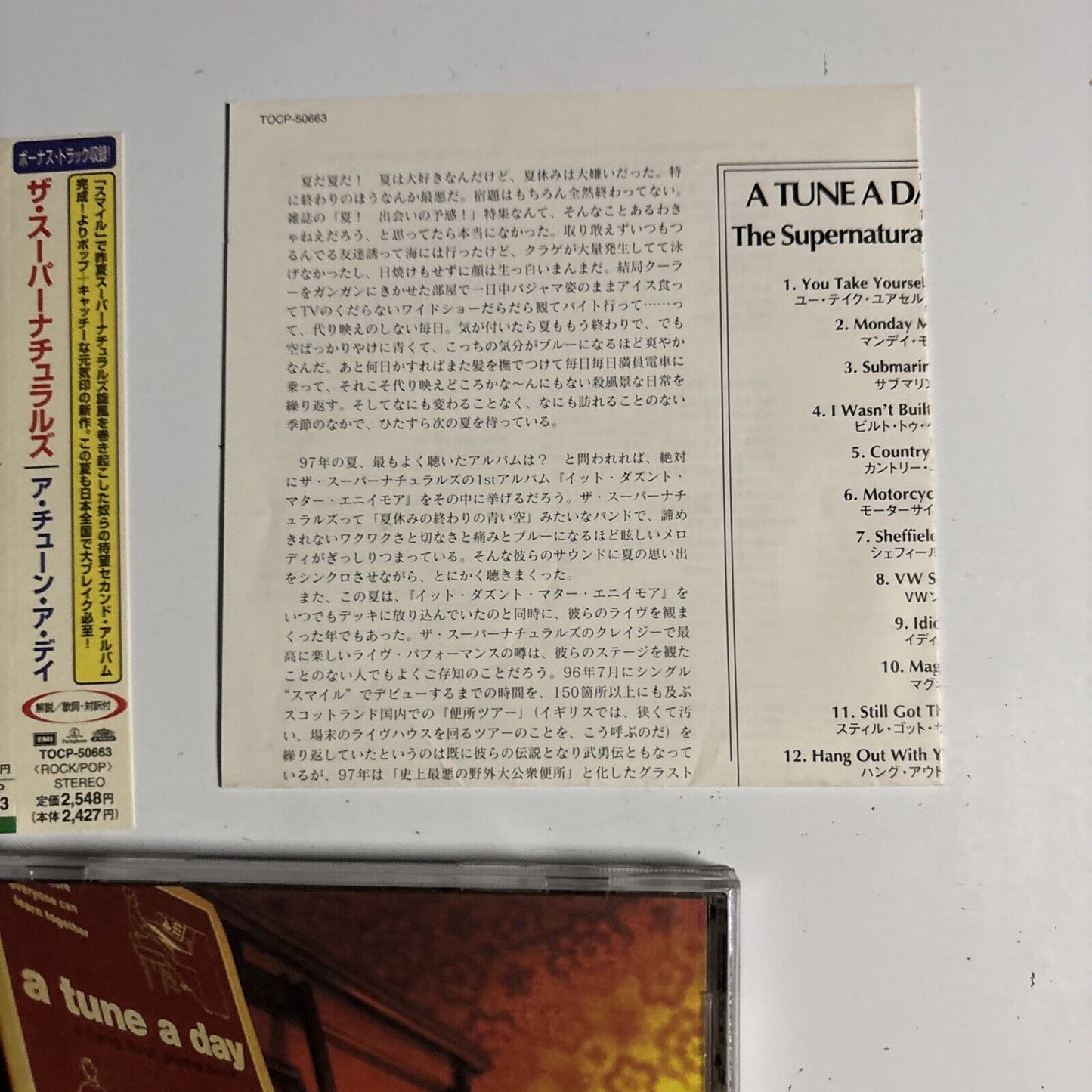 The Supernaturals – A Tune A Day (CD, 1998) tocp-50663 Japan obi