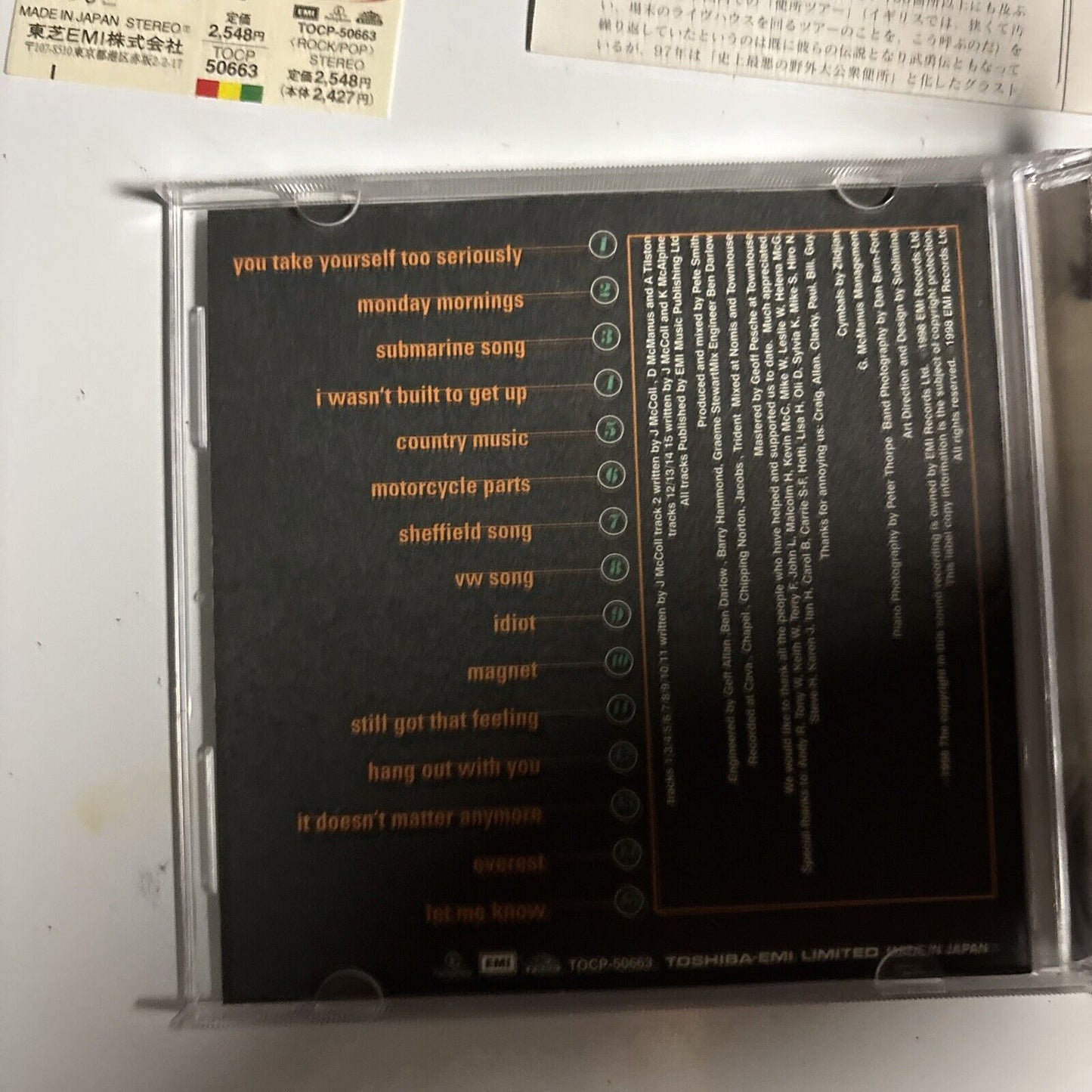 The Supernaturals – A Tune A Day (CD, 1998) tocp-50663 Japan obi