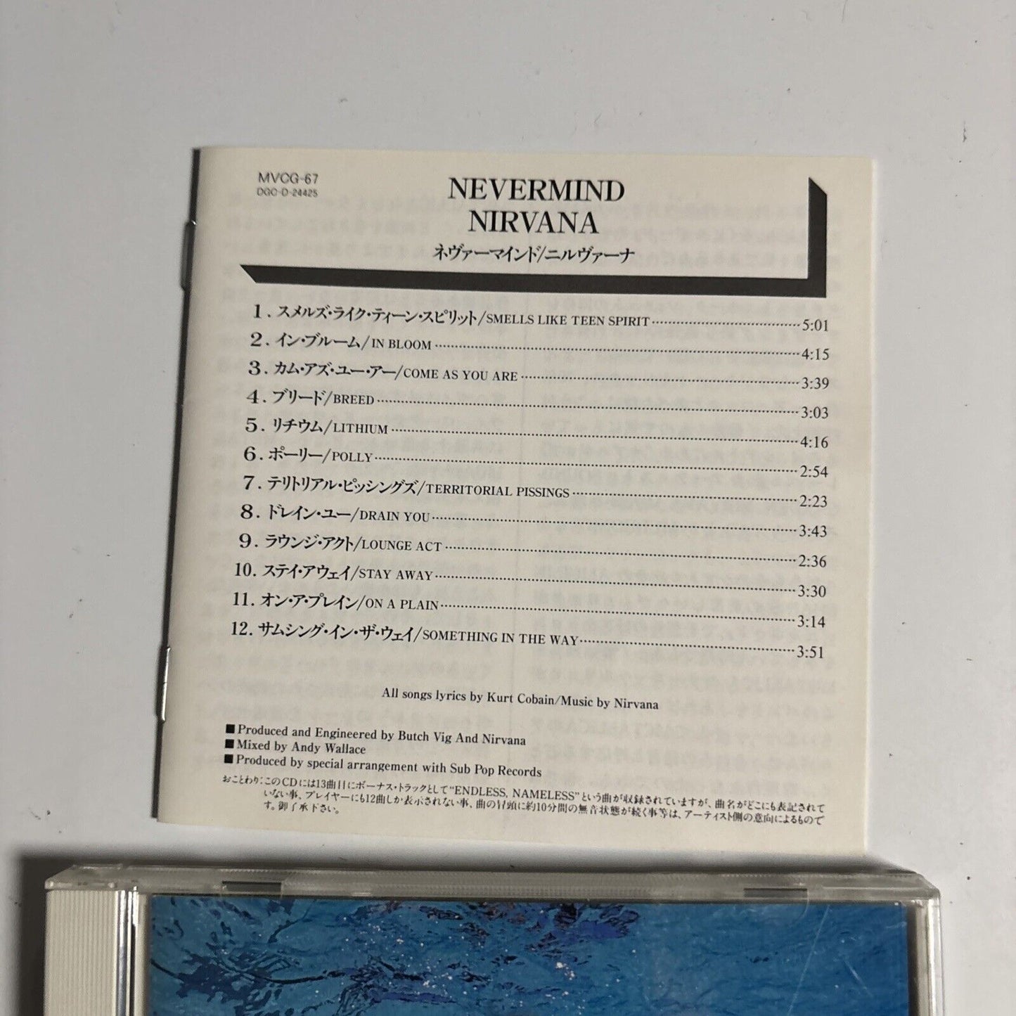 Nirvana – Nevermind (1991, First Release, CD) mvcg-67 Japan