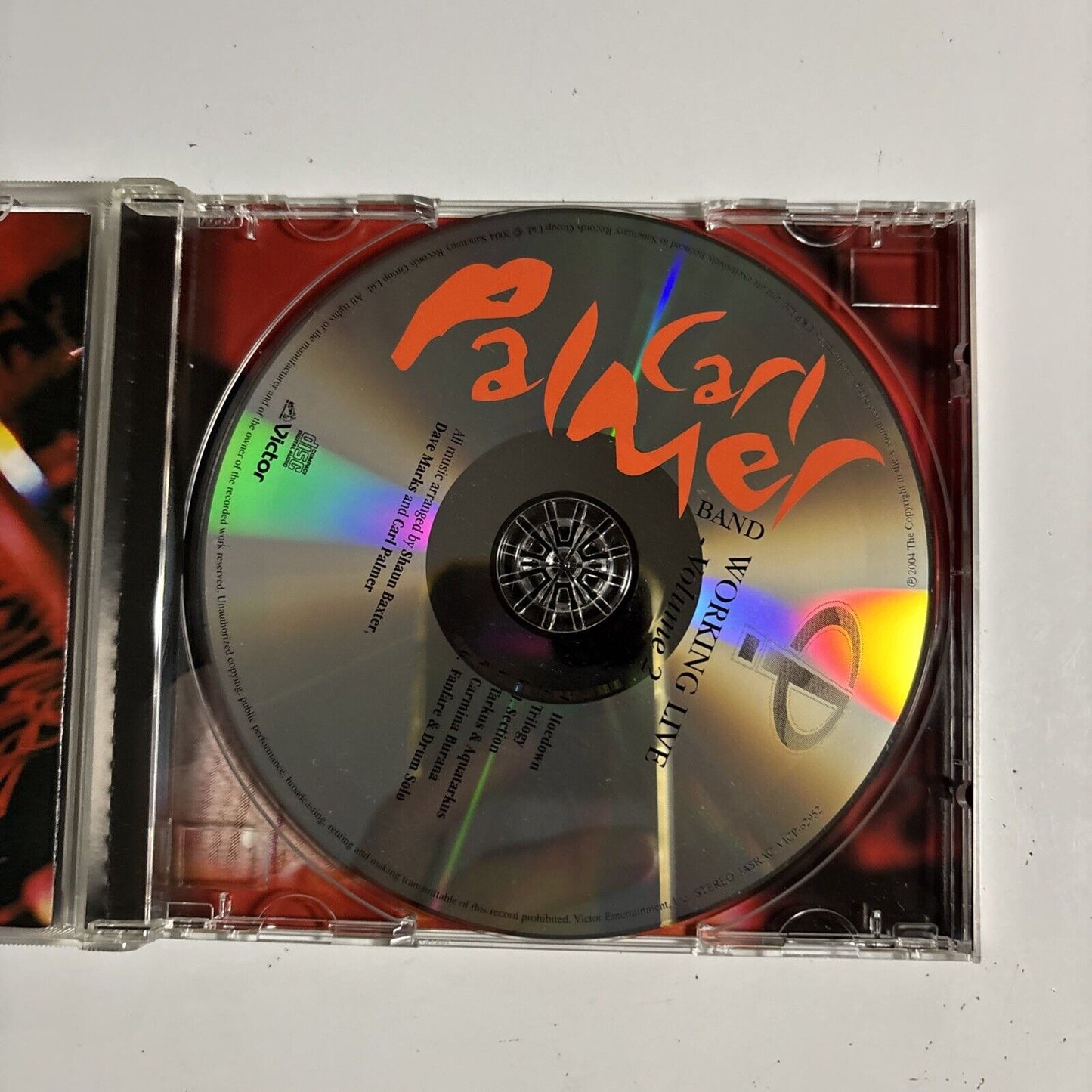 Carl Palmer Band – Working Live - Volume 2 (CD, 2004) vicp-62952 Japan