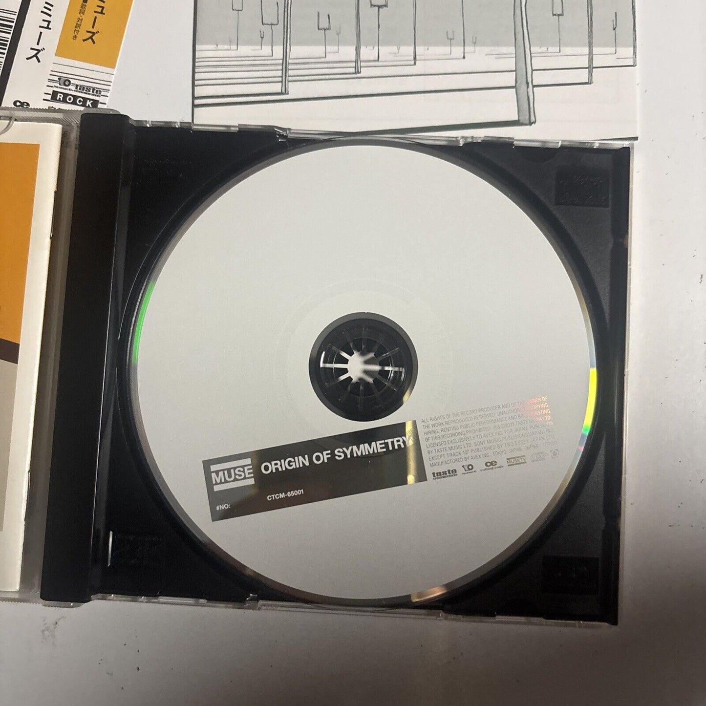 Muse – Origin Of Symmetry (CD, 2001) ctcm-65001 Japan obi, promo