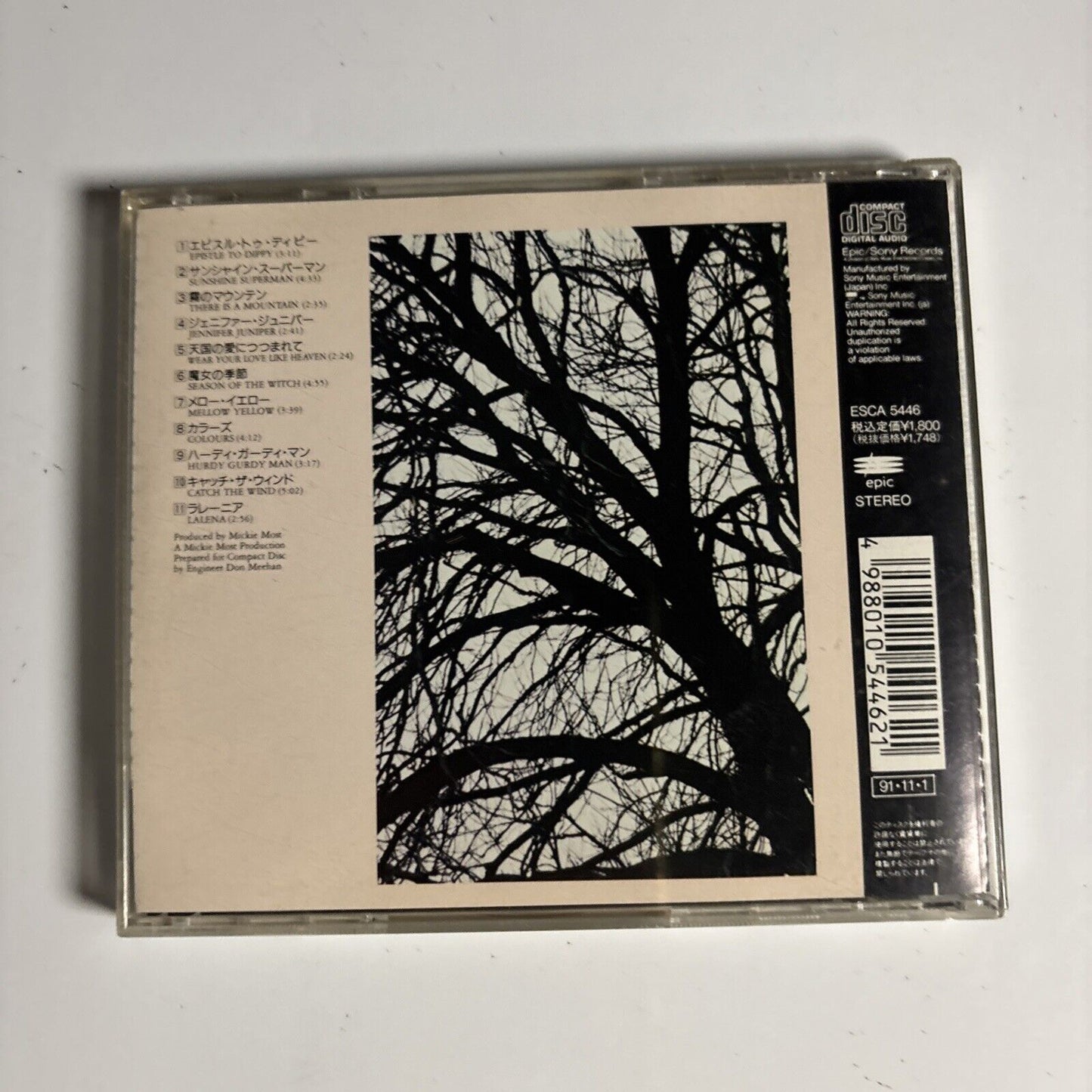 Donovan – Donovan's Greatest Hits (CD, 1991) esca-5446 Japan