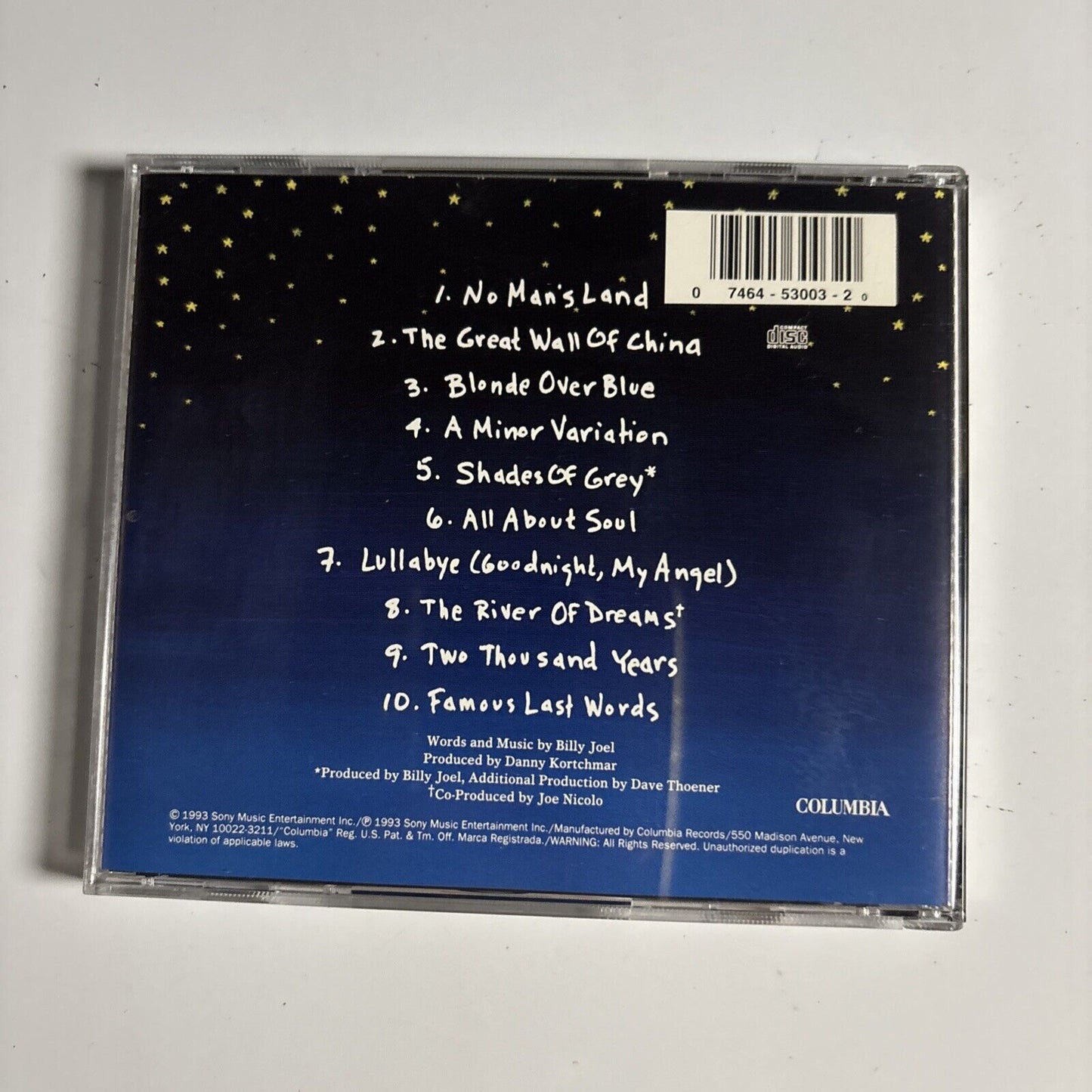 Billy Joel – River Of Dreams (CD, 1993) CK 53003