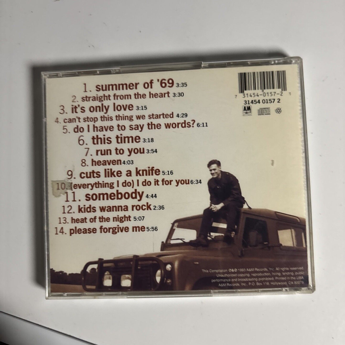 Bryan Adams – So Far So Good (CD, 1993)