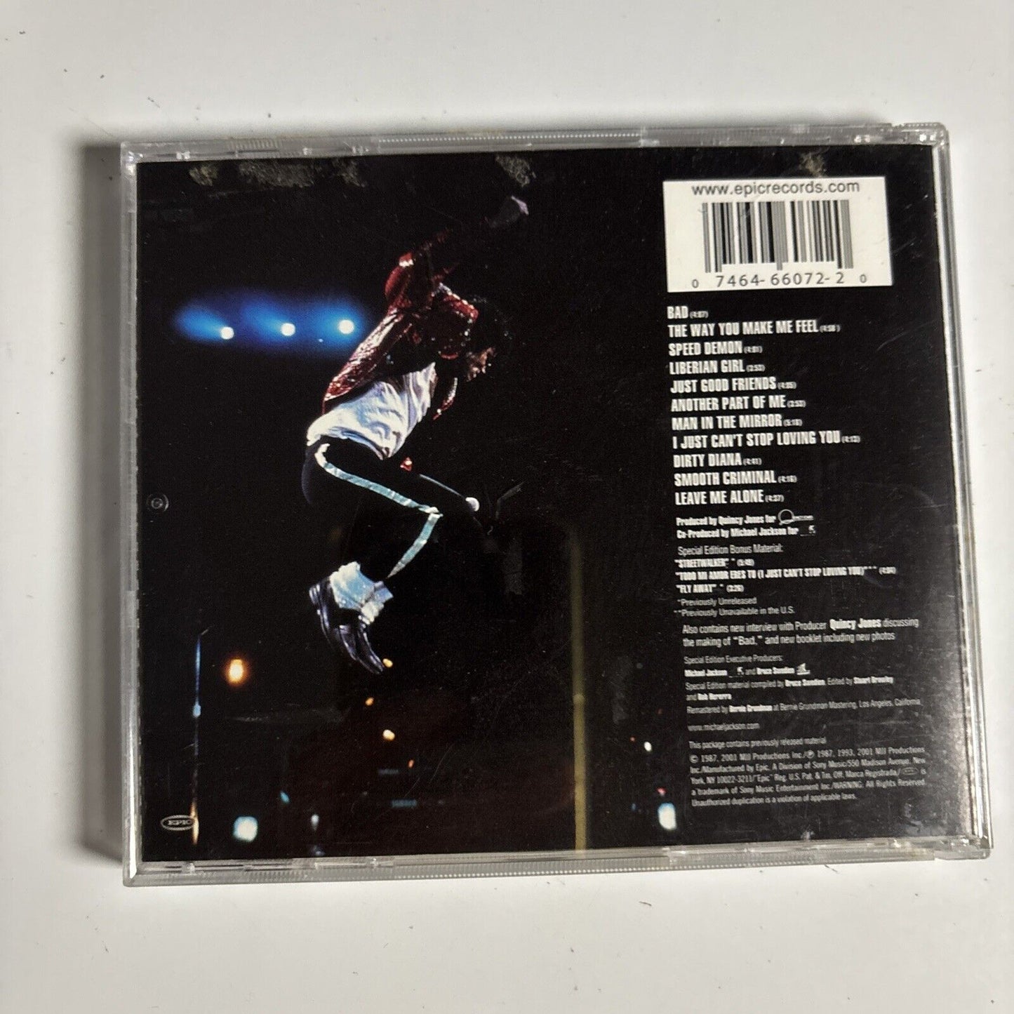 Michael Jackson – Bad -  Special Edition (CD, 2001) EK 66072