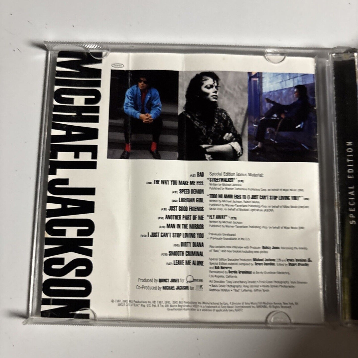 Michael Jackson – Bad -  Special Edition (CD, 2001) EK 66072