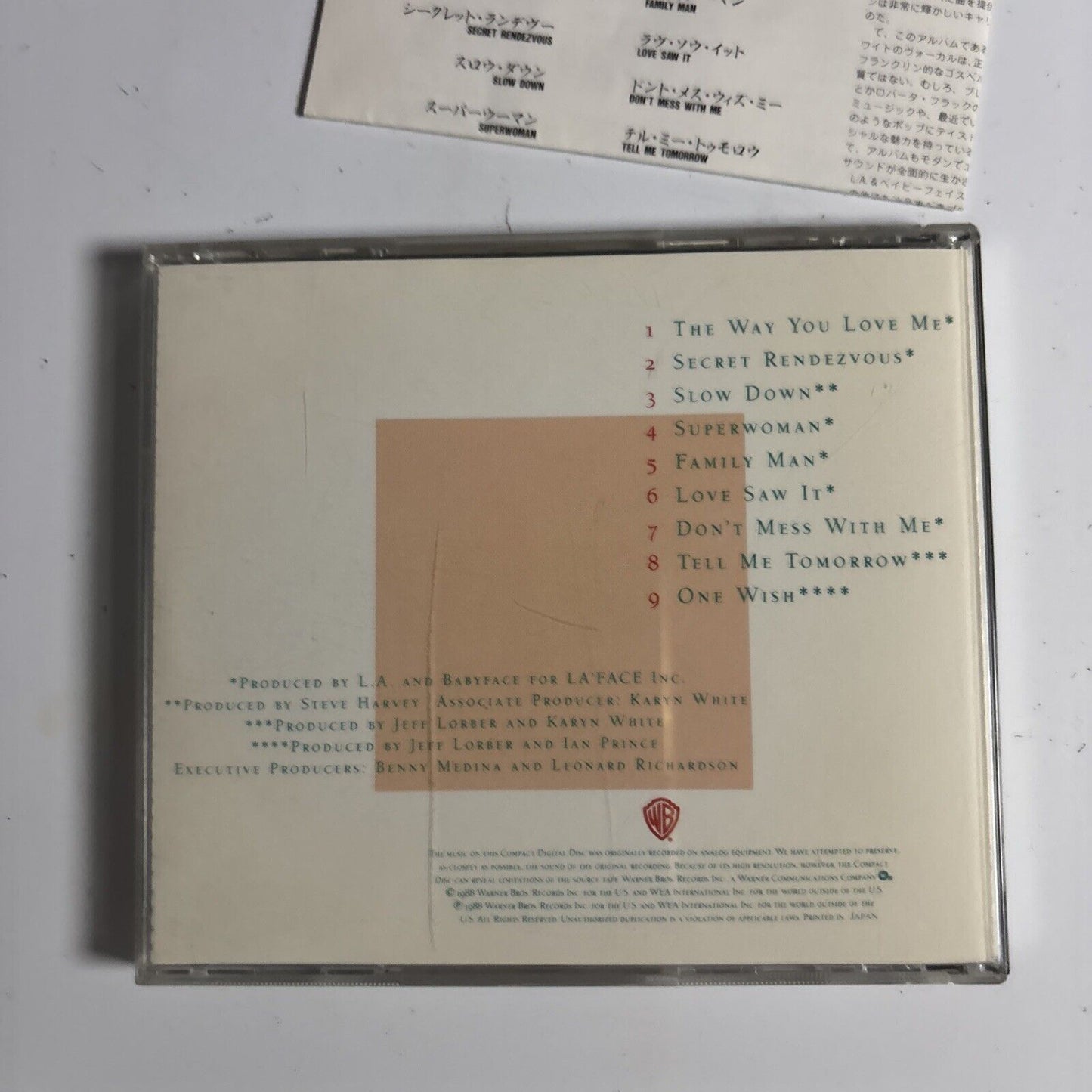 Karyn White – Karyn White (CD, 1989) 25p2-2463 Japan