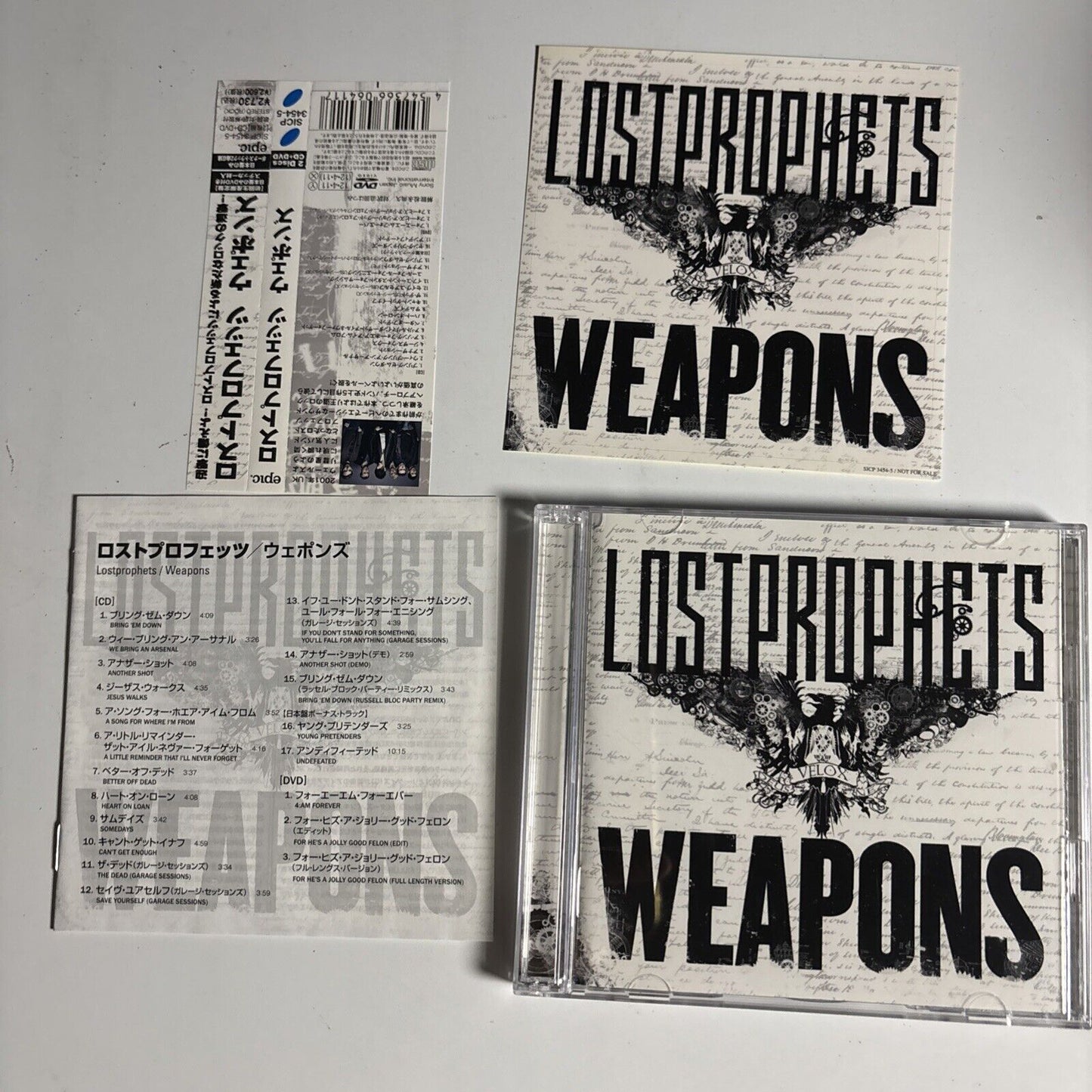 Lostprophets – Weapons (2012, CD + DVD) sicp-3454-5 Japan obi, sticker, DVD