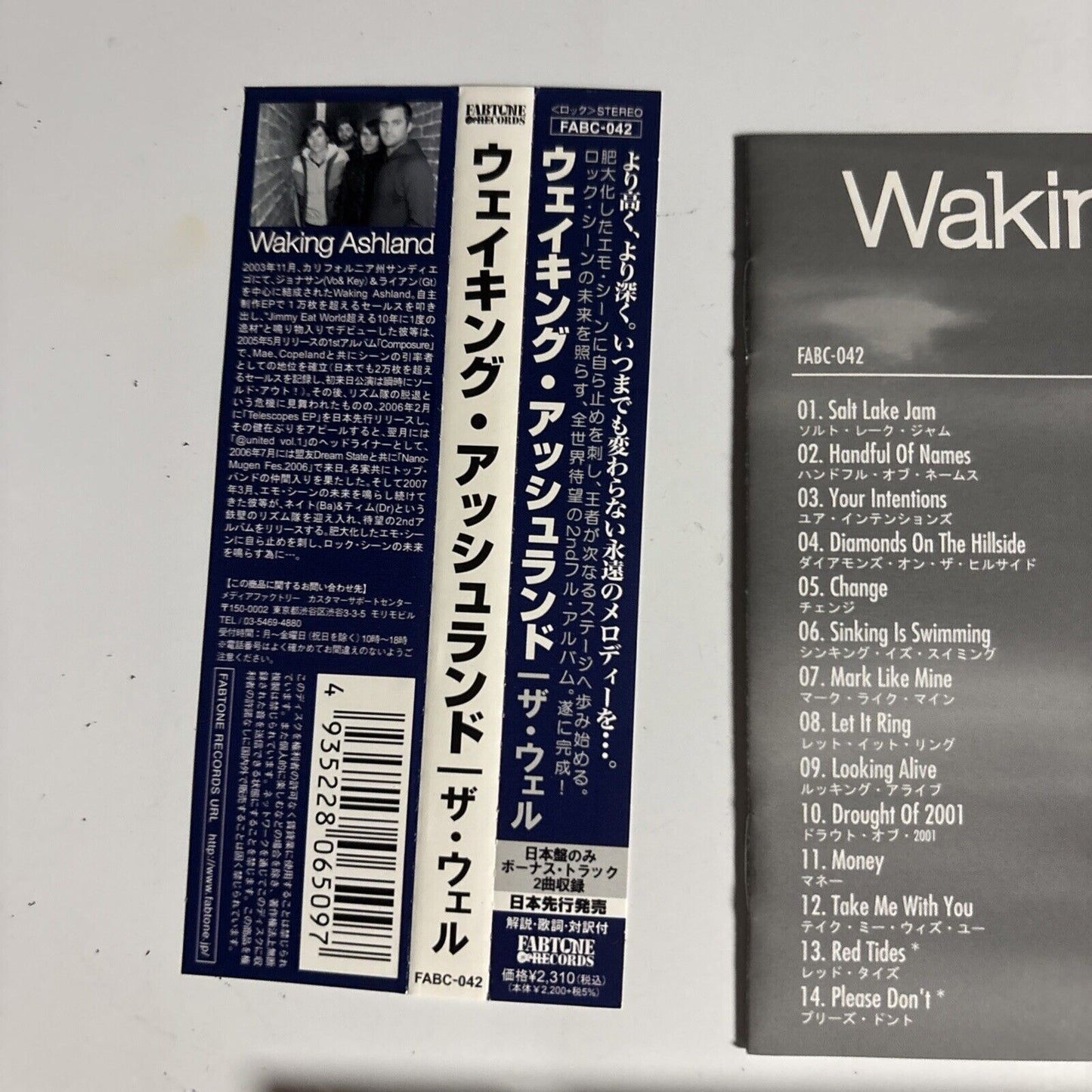 Waking Ashland – The Well (CD, 2007) face-042 obi, Japan Bonus Track