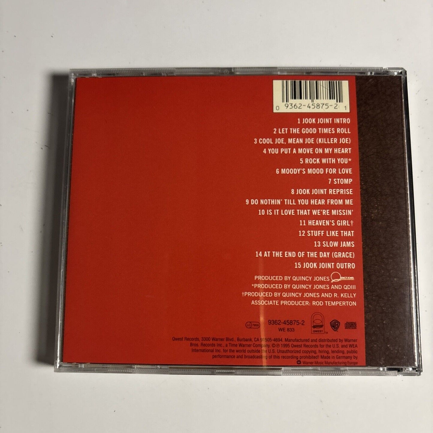 Quincy Jones – Q's Jook Joint (1995, Obi, CD)