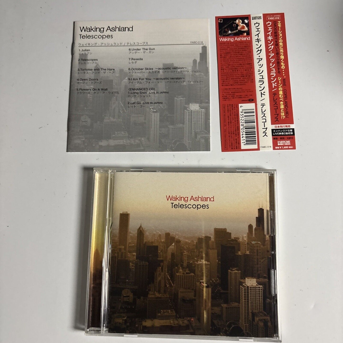 Waking Ashland – Telescopes (CD, 2006) fabc-018 obi, Japan Bonus Track
