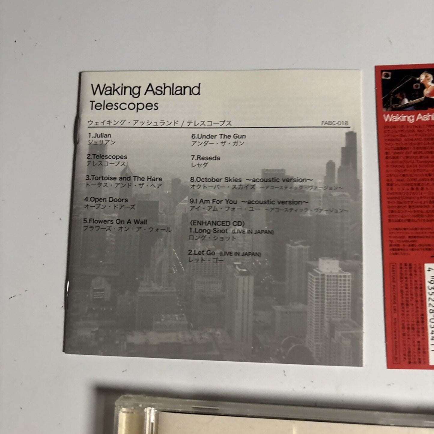 Waking Ashland – Telescopes (CD, 2006) fabc-018 obi, Japan Bonus Track