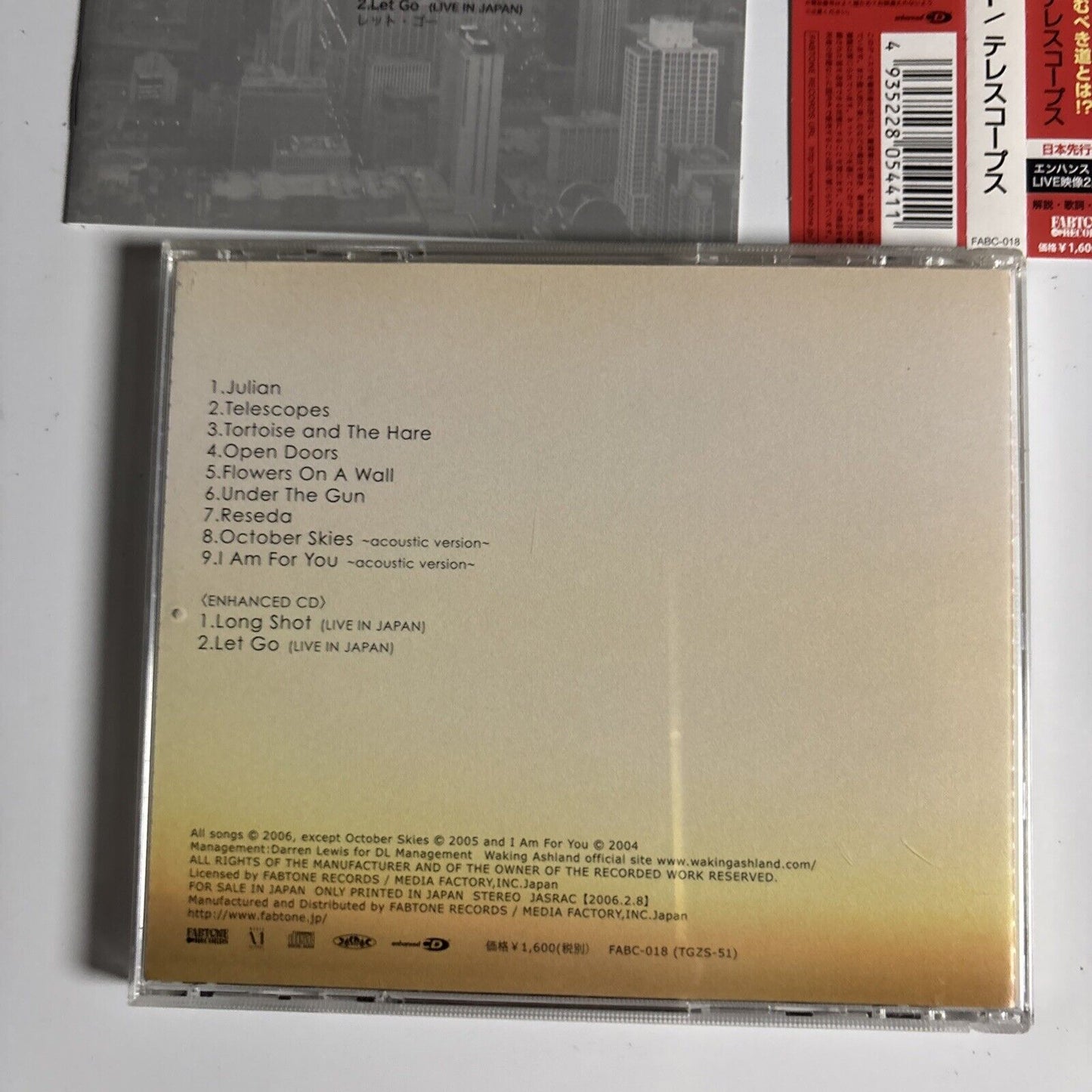 Waking Ashland – Telescopes (CD, 2006) fabc-018 obi, Japan Bonus Track