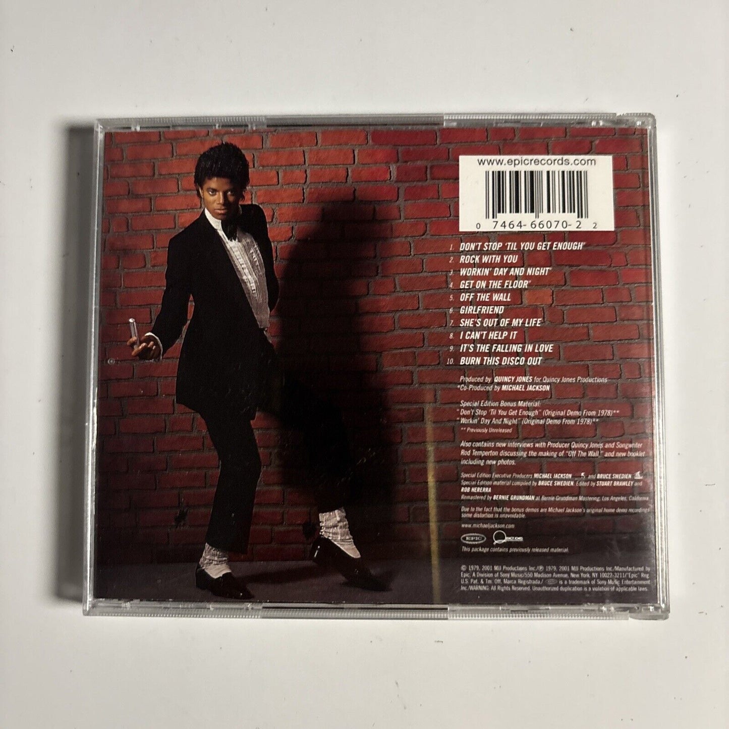 Michael Jackson – Off The Wall - Special Edition (CD, 2001) EK 66070