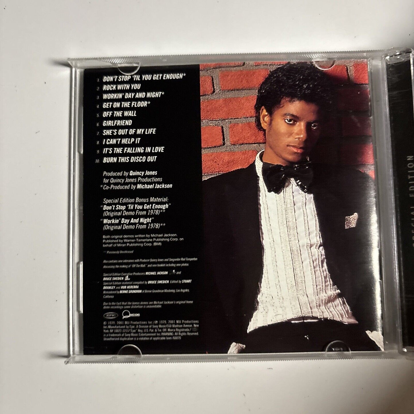 Michael Jackson – Off The Wall - Special Edition (CD, 2001) EK 66070