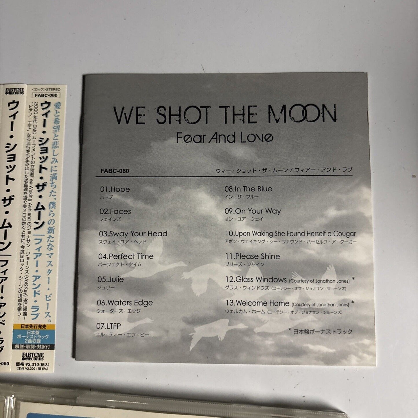 We Shot The Moon – Fear And Love (CD, 2007) fabc-060 Japan obi