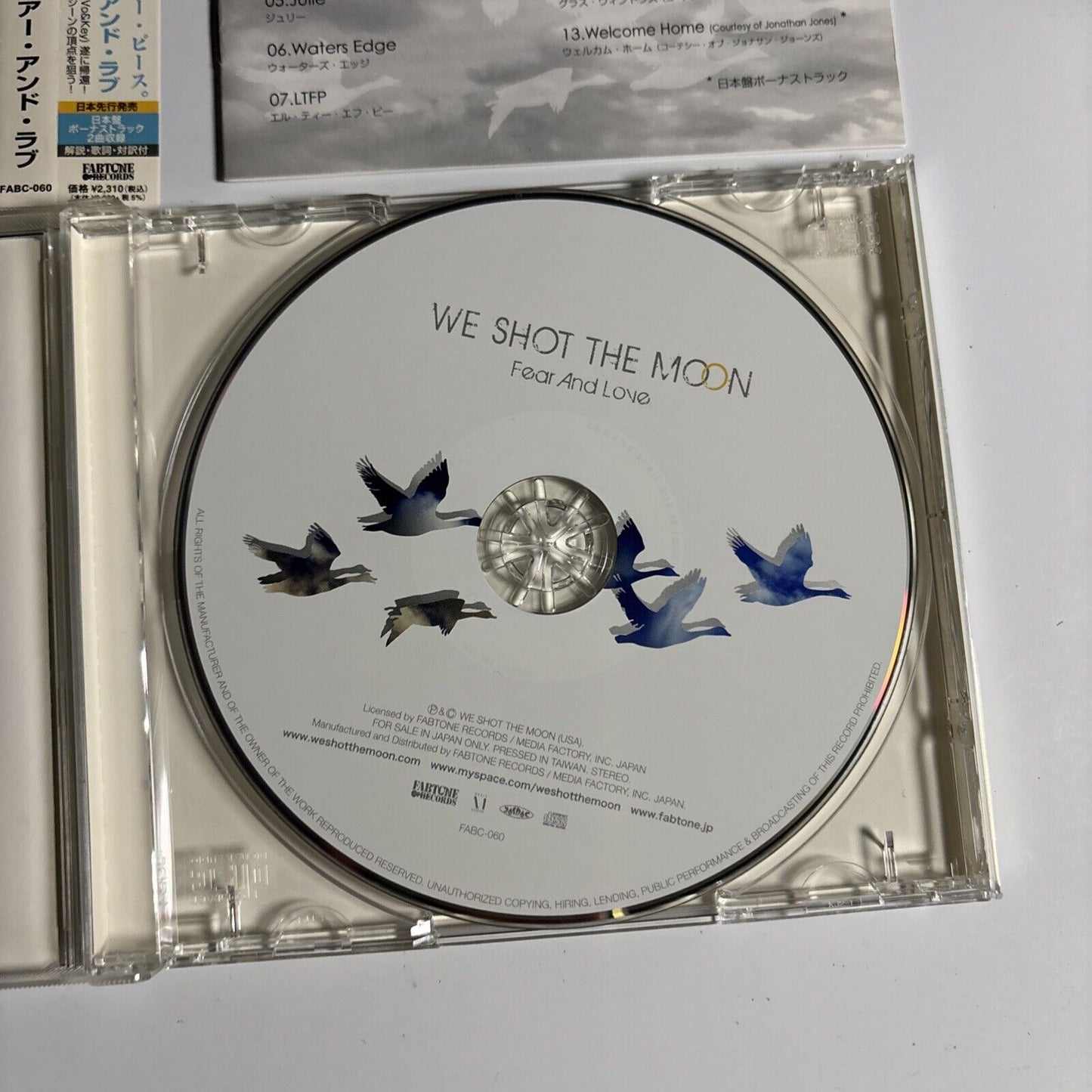 We Shot The Moon – Fear And Love (CD, 2007) fabc-060 Japan obi
