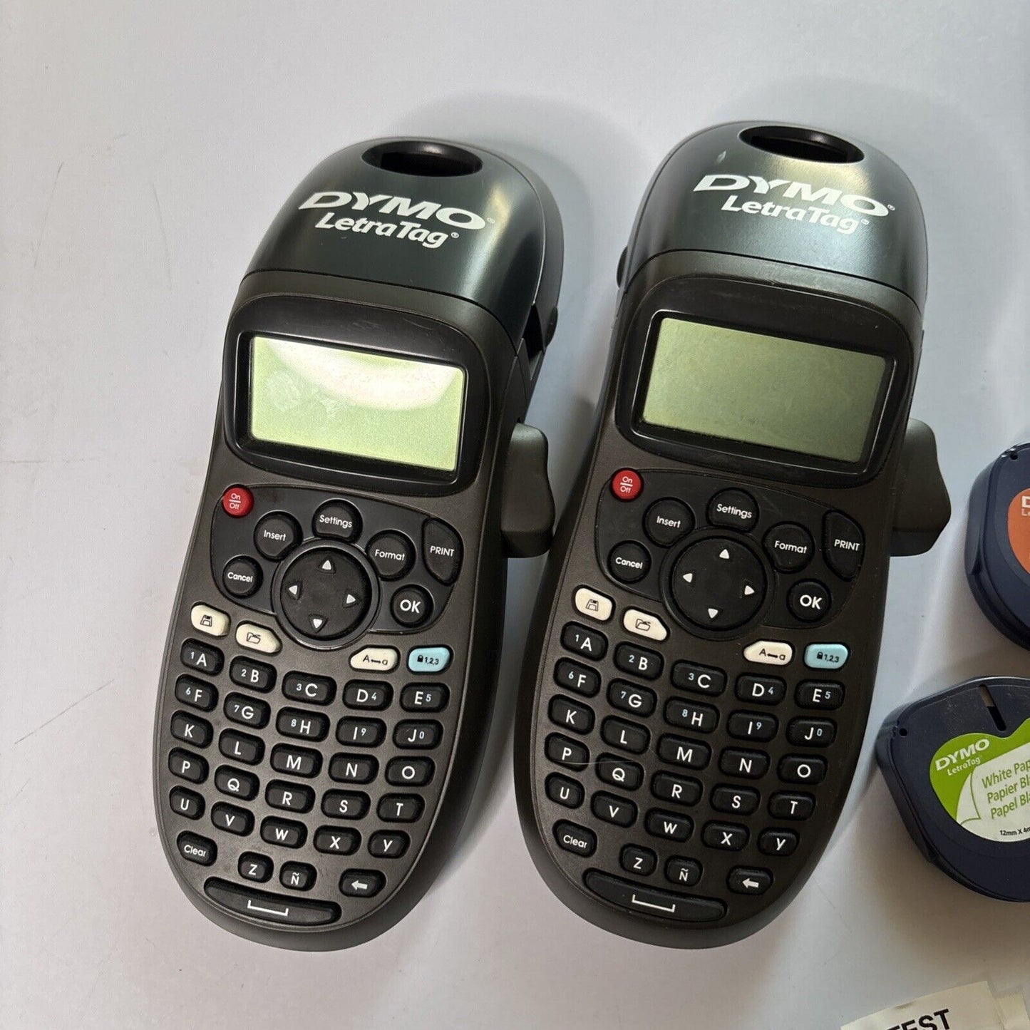 2x Dymo Letratag Label Printer LT-100H *One Is Missing Battery Lid*